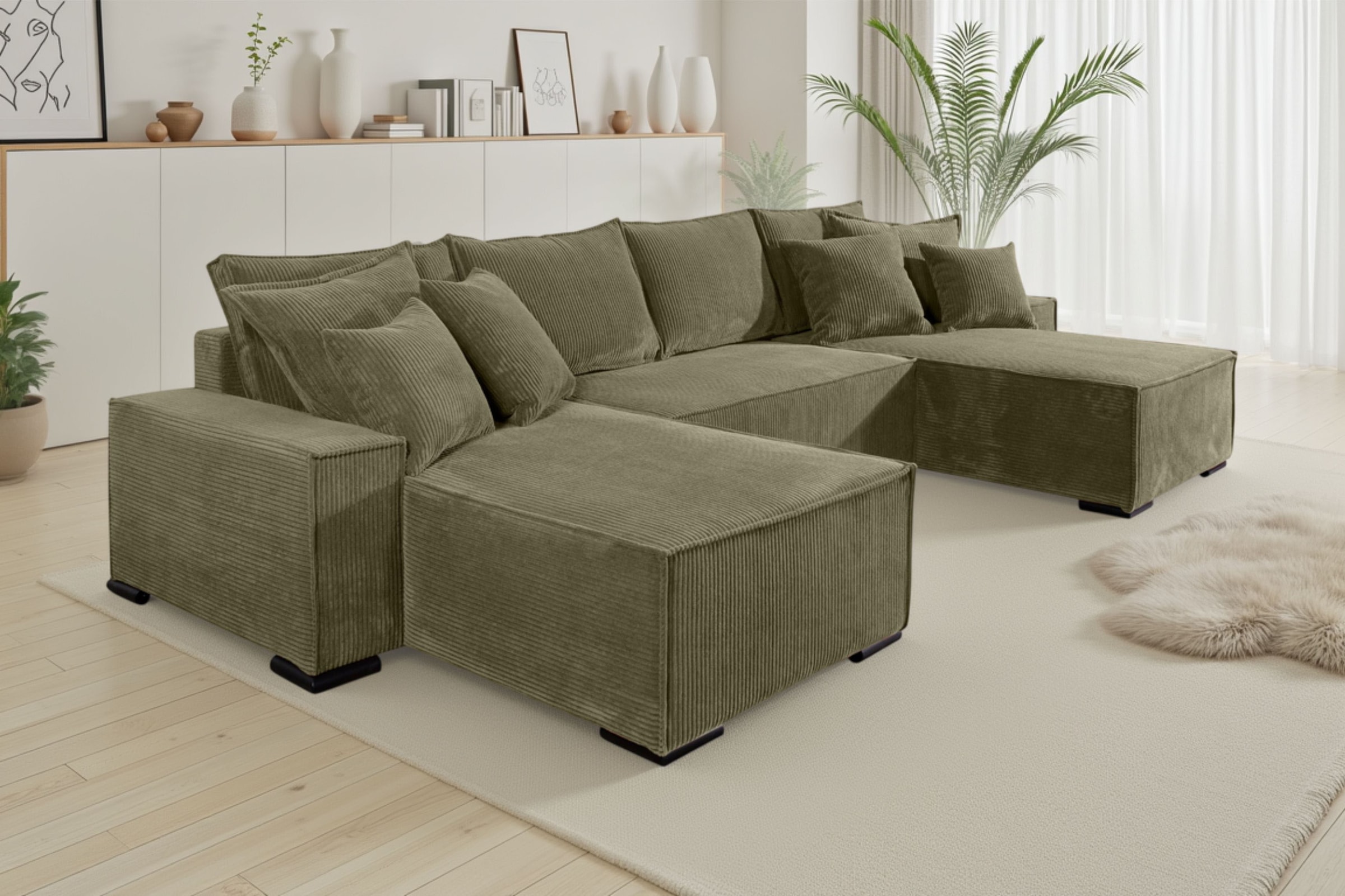 COLLECTION AB Wohnlandschaft »Manhattan« Wohnlandschaft,2  Ottomane,Bonnelfederkern,Schlaffunktion