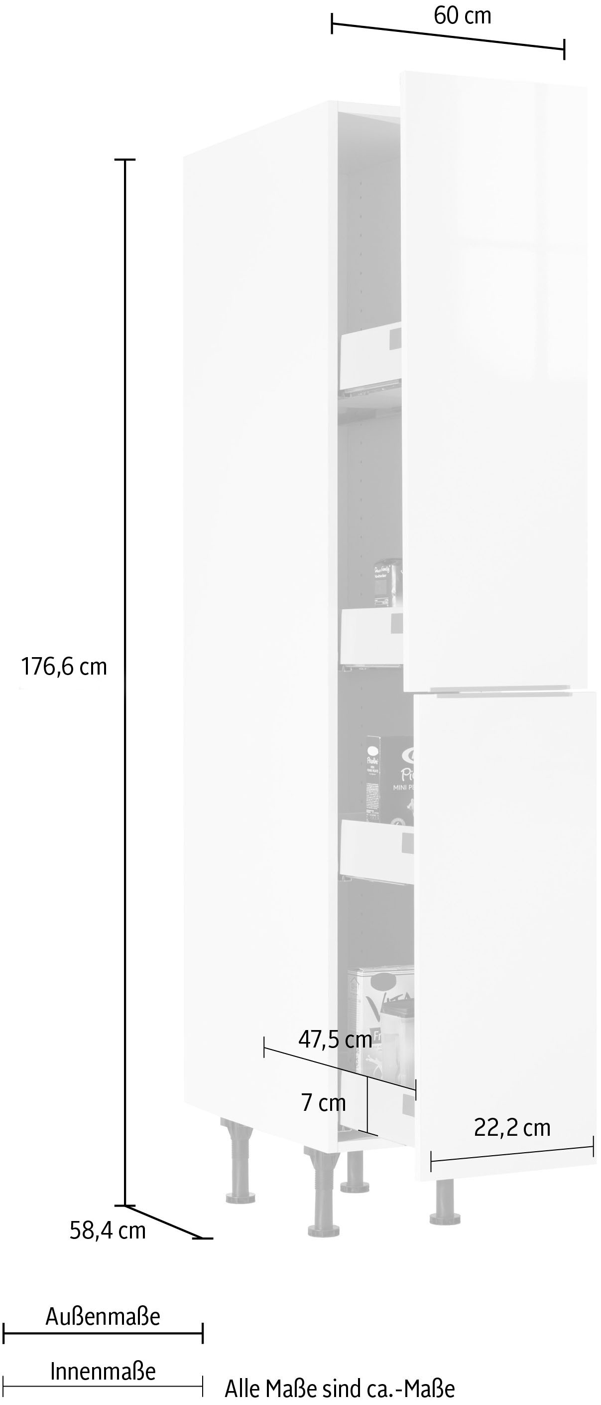 OPTIFIT Apothekerschrank »Tara«, mit 2 Vollauszügen und 4 Ablagen, Soft- Close-Funktion, Breite 30 cm bestellen online bei OTTO