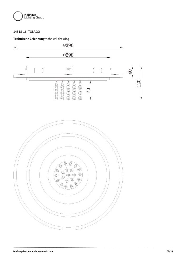 JUST LIGHT LED Deckenleuchte »TOLAGO« LED-Board 1 Stk. warmweiß - kaltweiß CCT+RGB, stufenlos dimmbar, separat steuerbar, IR-FB., Memoryfunktion