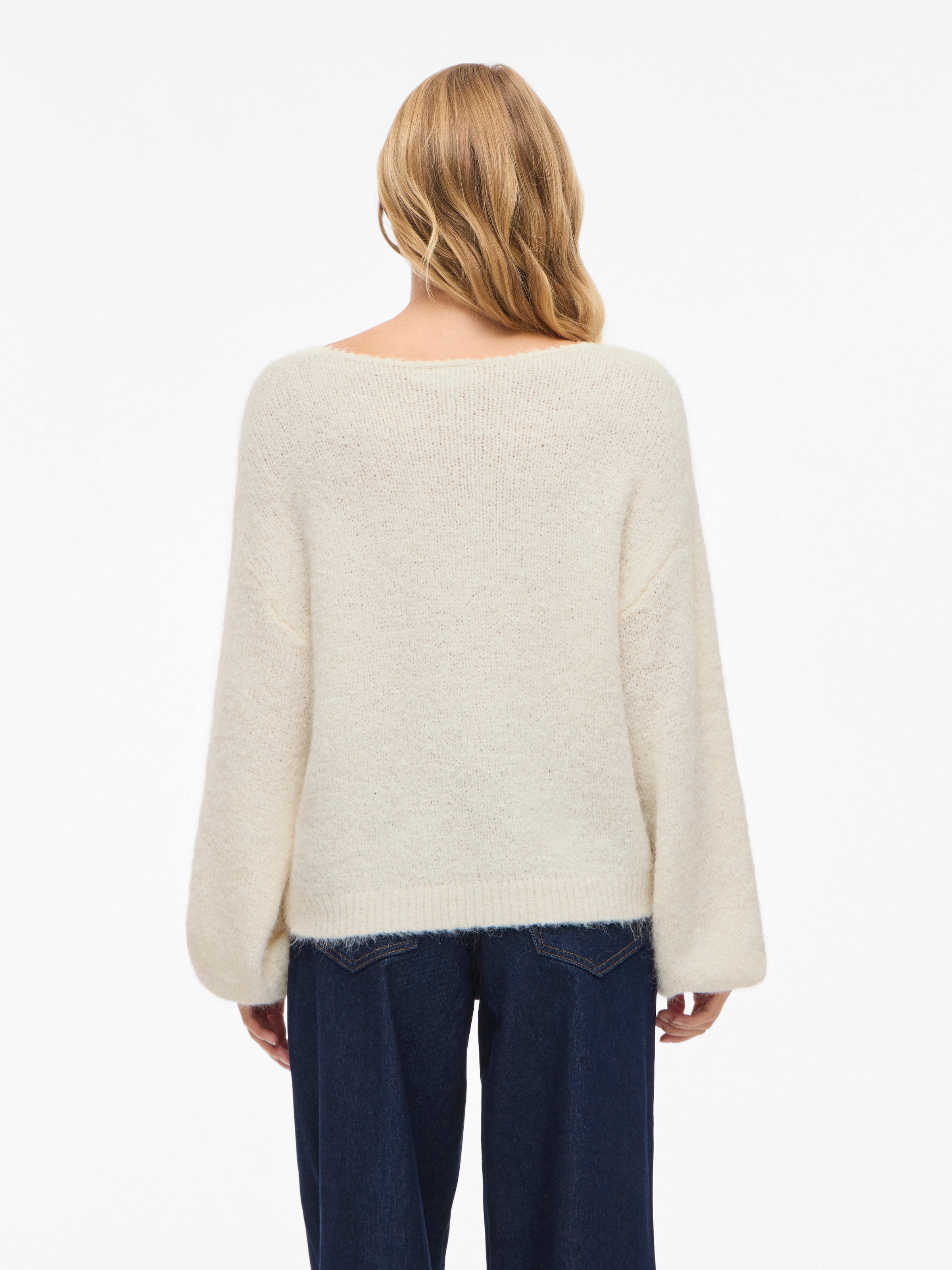 Vila Strickpullover »VIMARLEY L/S KNIT PULLOVER- NOOS« Materialmix, regular fit