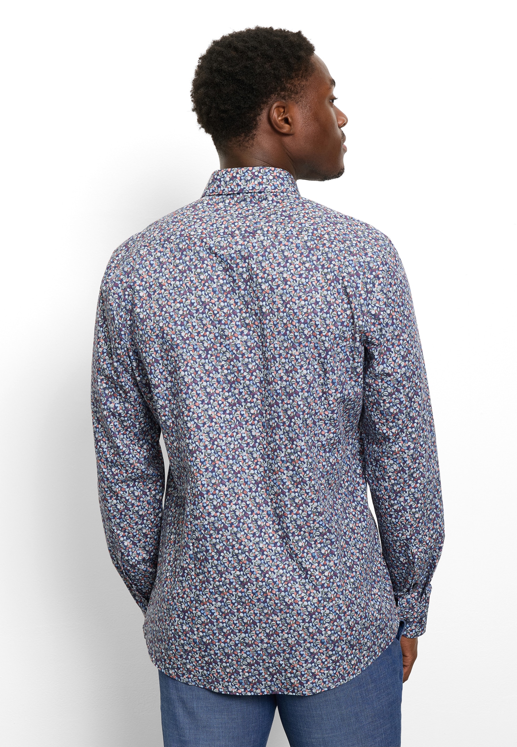 OLYMP Langarmhemd »Level Five« Businesshemd, body fit, New York Kentkragen, florales Muster