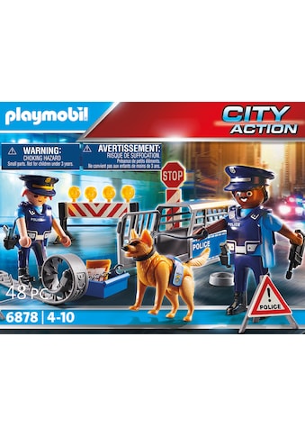 Konstruktions-Spielset »Polizei-Straßensperre (6878), City Action«, (48 St.)