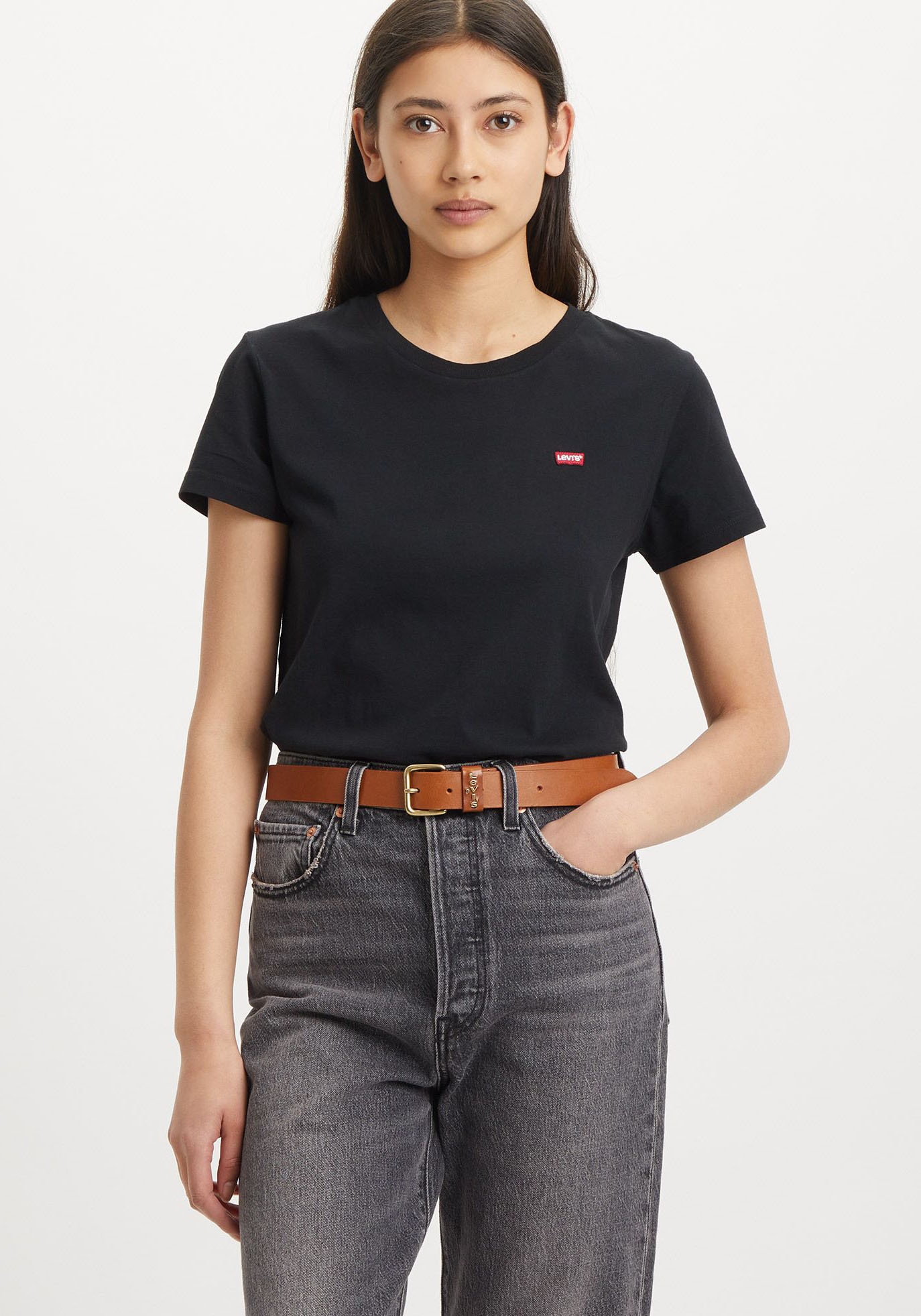 Levi's® Ledergürtel »CALYPSO«, mit eckiger Schließe und goldfarbenem Finish