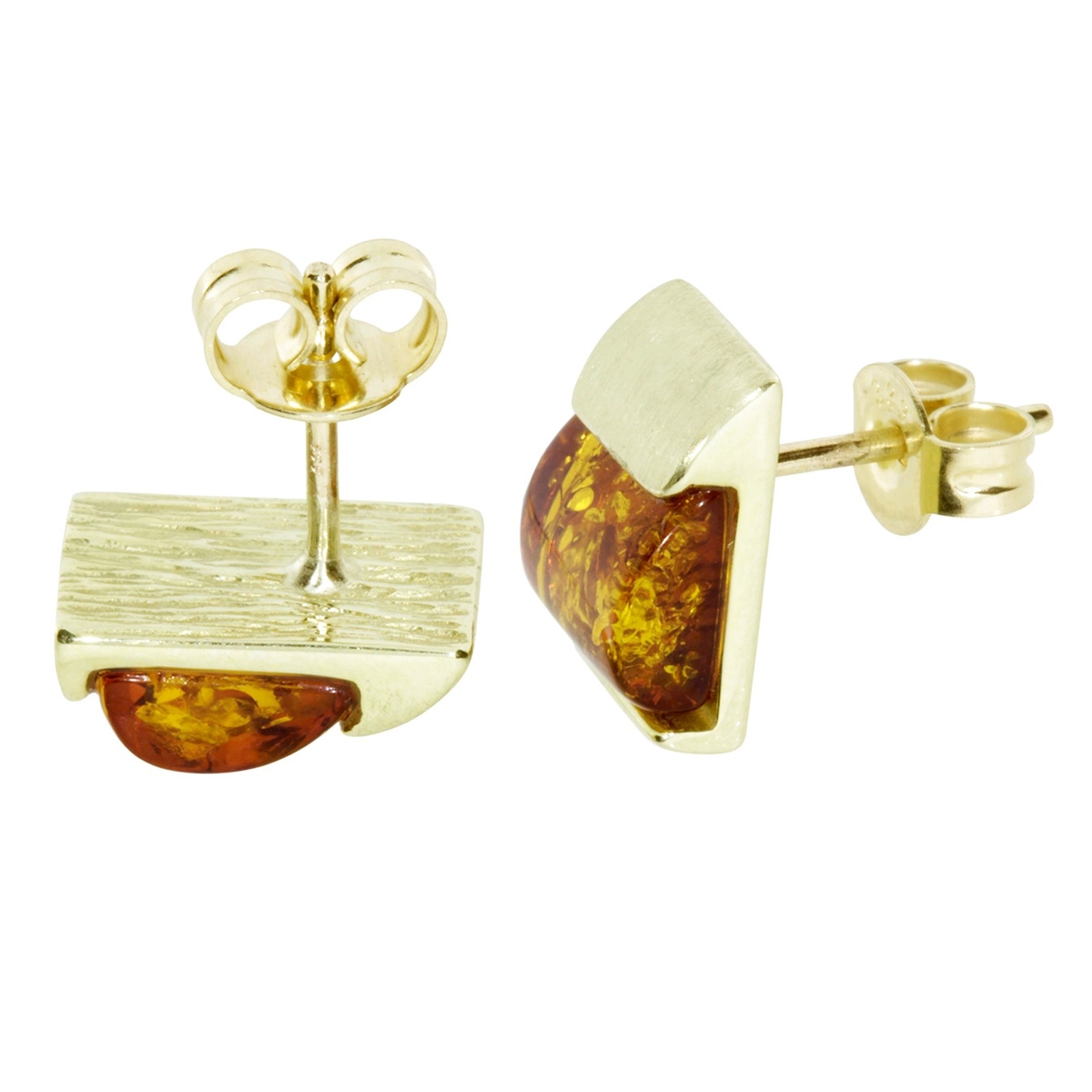 OSTSEE-SCHMUCK Paar Ohrstecker »- Marja - Gold 333/000 - Bernstein«