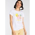AJC T-Shirt, mit sommerlichen Flamingo-Druck
