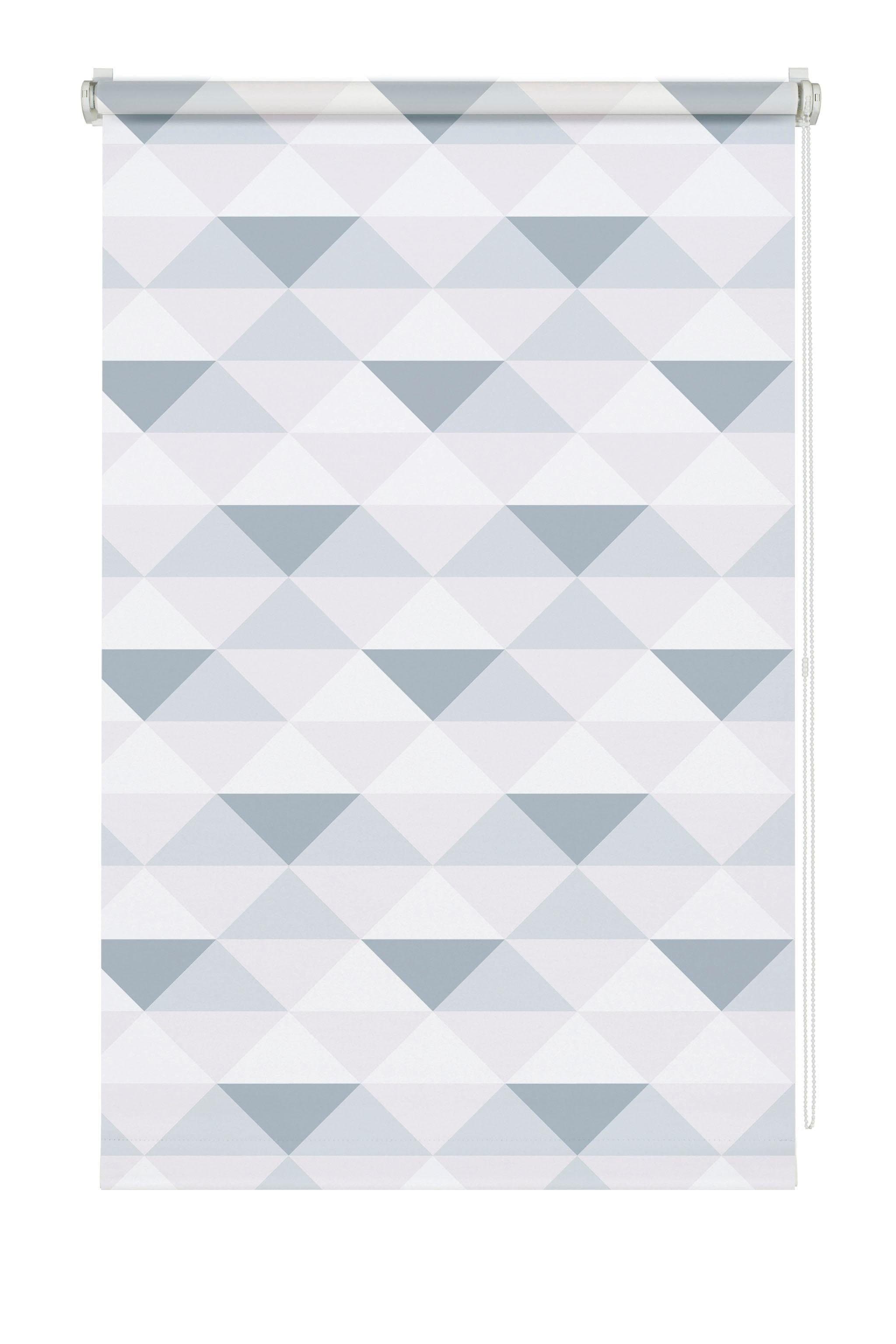 Gardinia Seitenzugrollo »Easyfix Rollo Triangle« Lichtschutz Sichtschutz mit Bohren/ohne Bohren freihängend mit Triangle Motiv in grau