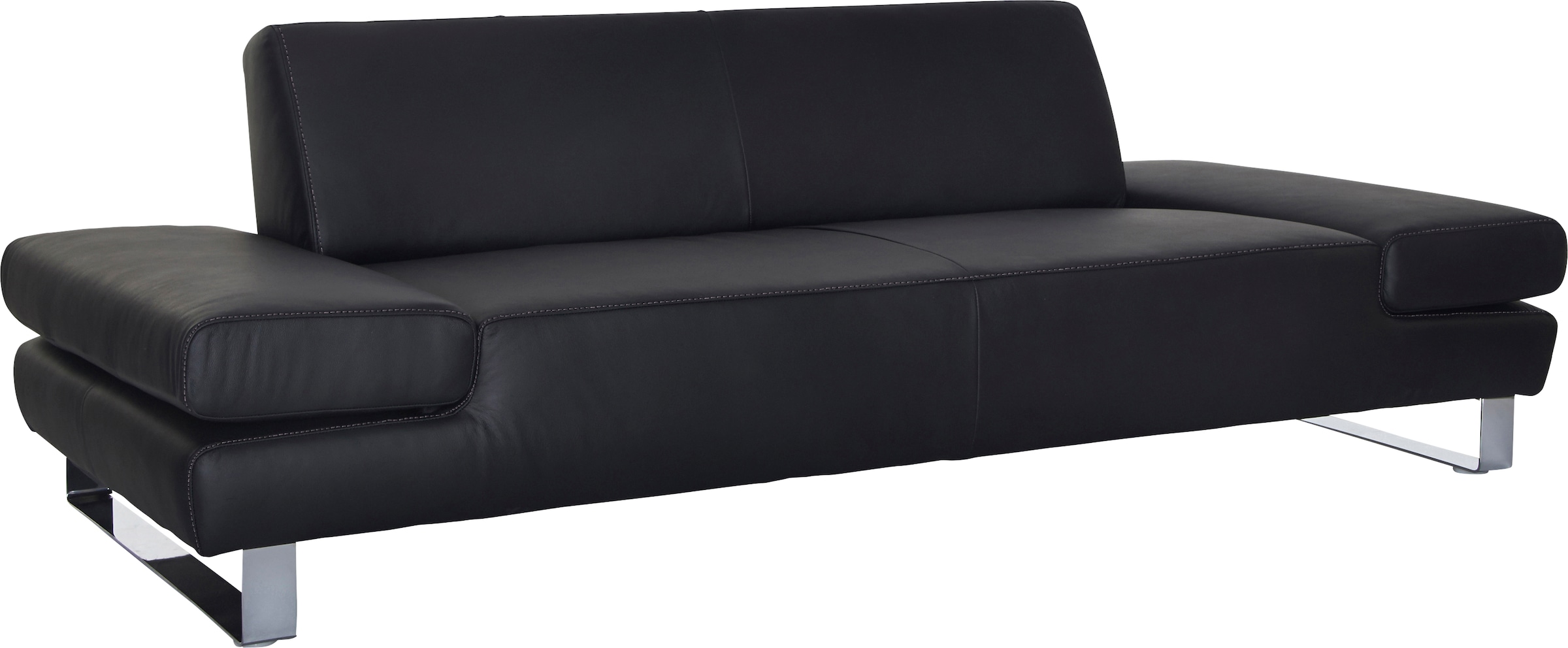W.SCHILLIG 3-Sitzer »taboo Designsofa mit hohem Sitzkomfort«, mit Normaltiefe, inklusive Armlehnenverstellung, mit Kontrastnaht