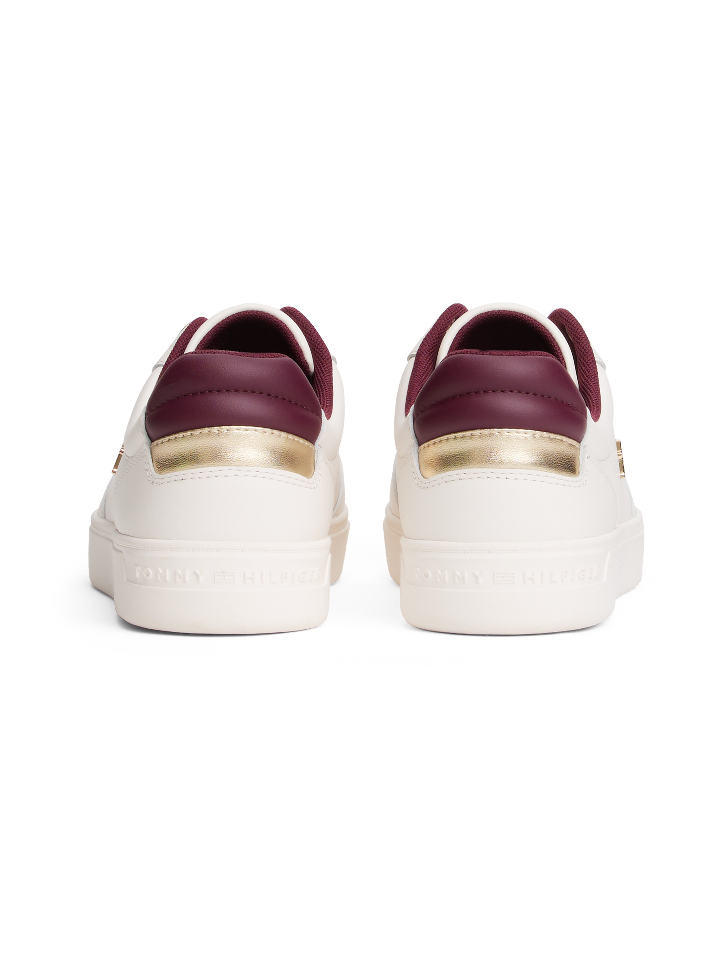 Tommy Hilfiger Plateausneaker »ESSENTIAL ELEVATED COURT SNEAKER«, Freizeitschuh, Halbschuh, Schnürer mit Ziernähten und Kontrastbesatz