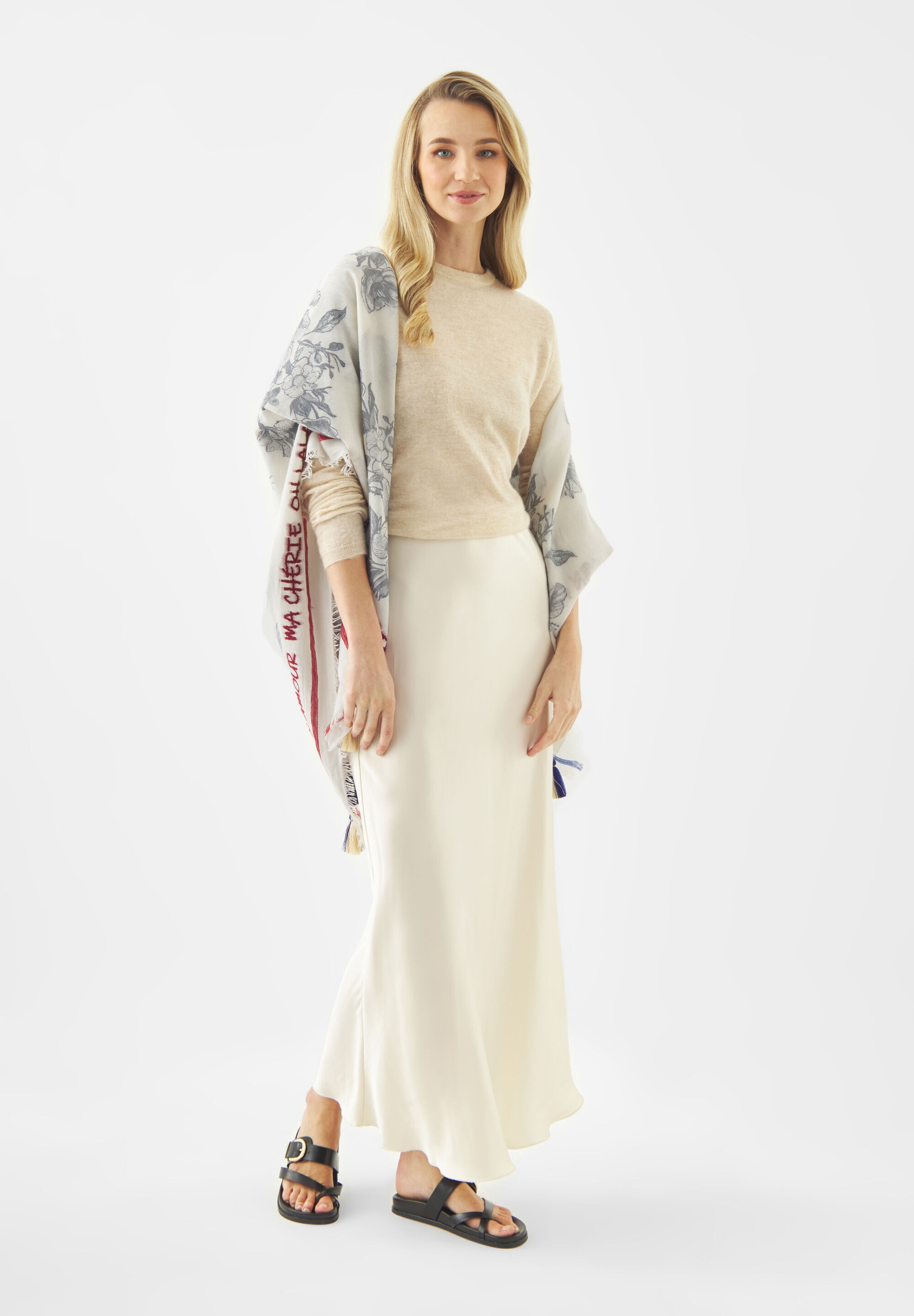 Codello Modetuch »Codello Jacquard-Tuch« Blumenmuster, Stickerei