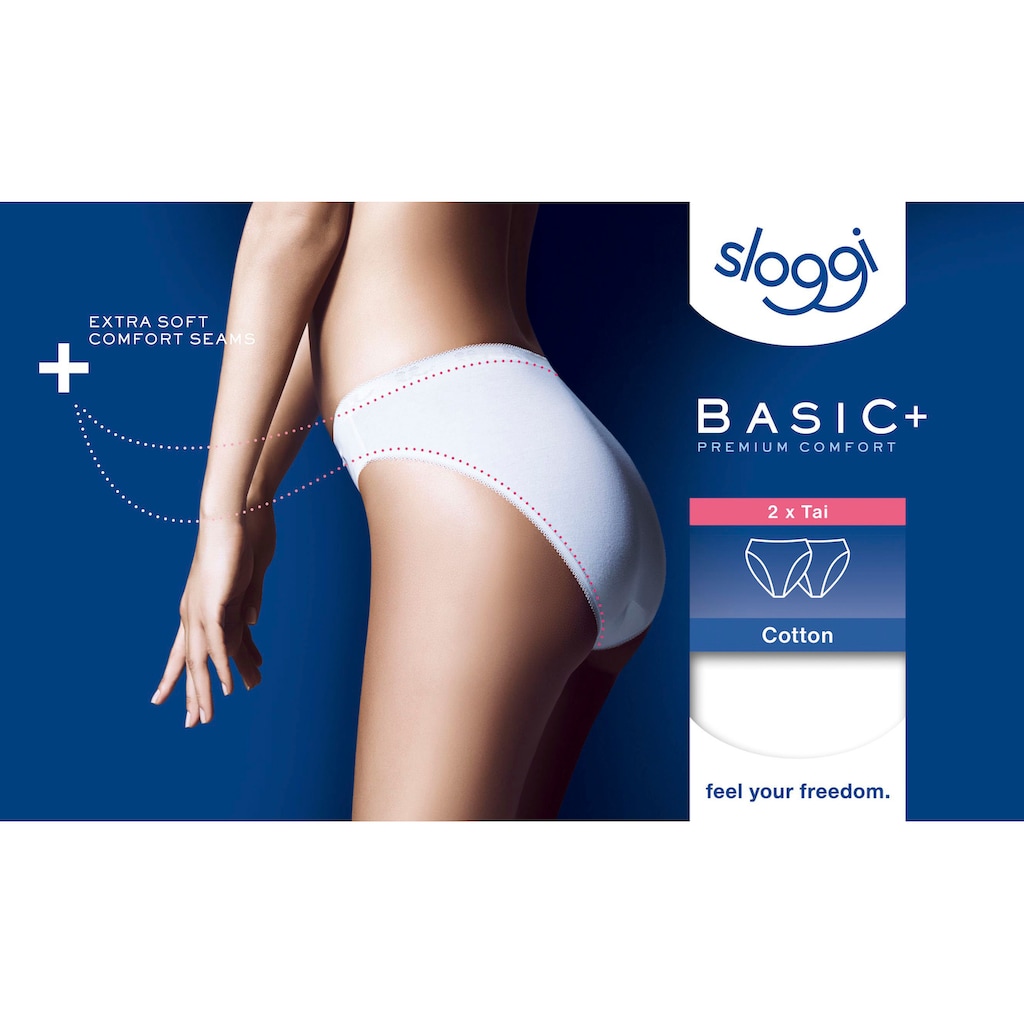 sloggi Jazz-Pants Slips »Basic+ Tai 2P«, (Packung, 2 St.)