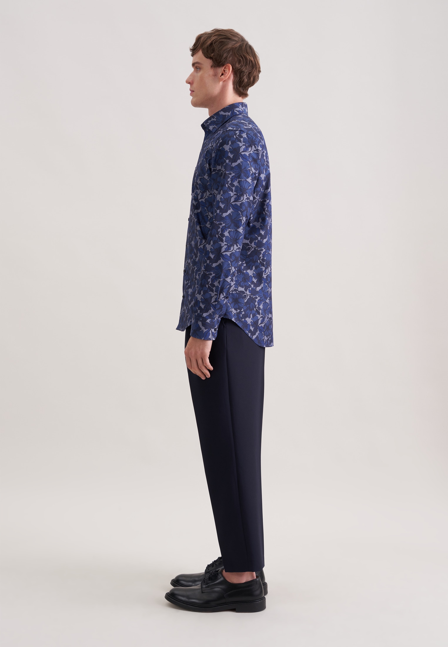 seidensticker Businesshemd »Schwarze Rose« Shaped 1/1 Kentkragen Druck