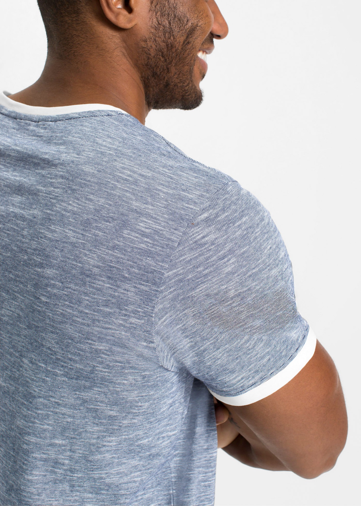 bonprix T-Shirt »T-Shirt mit Schnürung aus Baumwolle« regular fit, Kurzarm-Design, mit Schnürung am Ausschnitt