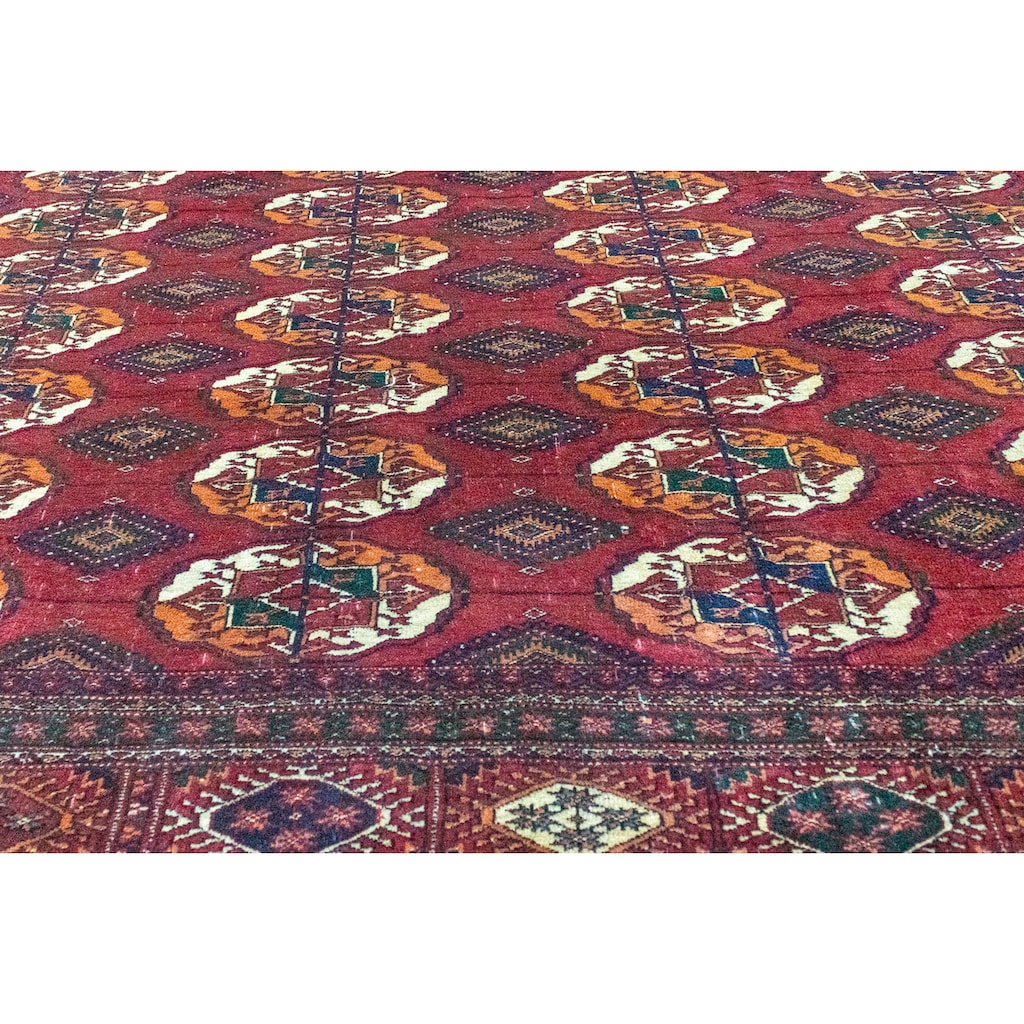 morgenland Wollteppich »Buchara Teppich handgeknüpft rot«, rechteckig