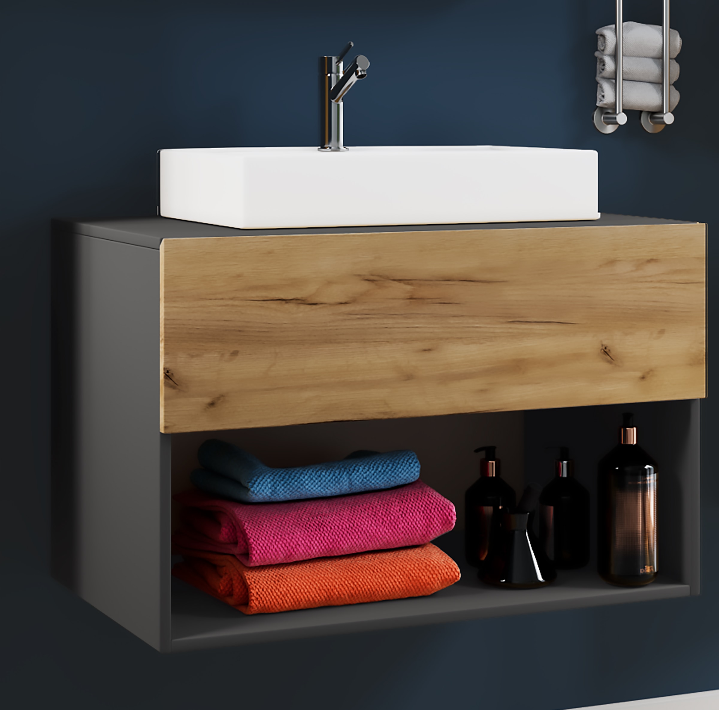 VCM Waschtisch »2-tlg. Waschtisch Waschplatz Badmöbel Lendas II« 2 Stk. tlg.