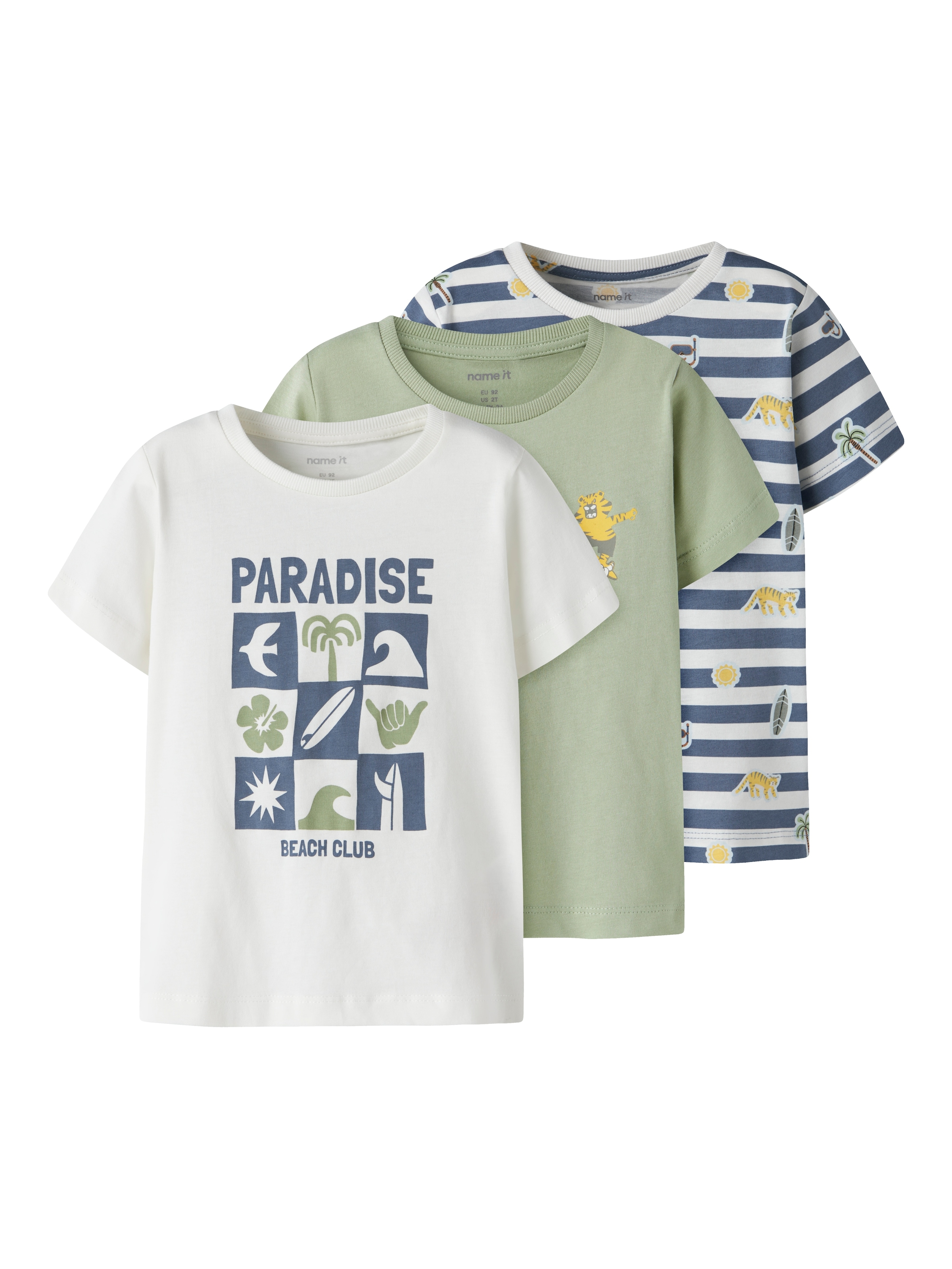 Name It T-Shirt »NMMDANNY 3P SS TOP« Packung, 3