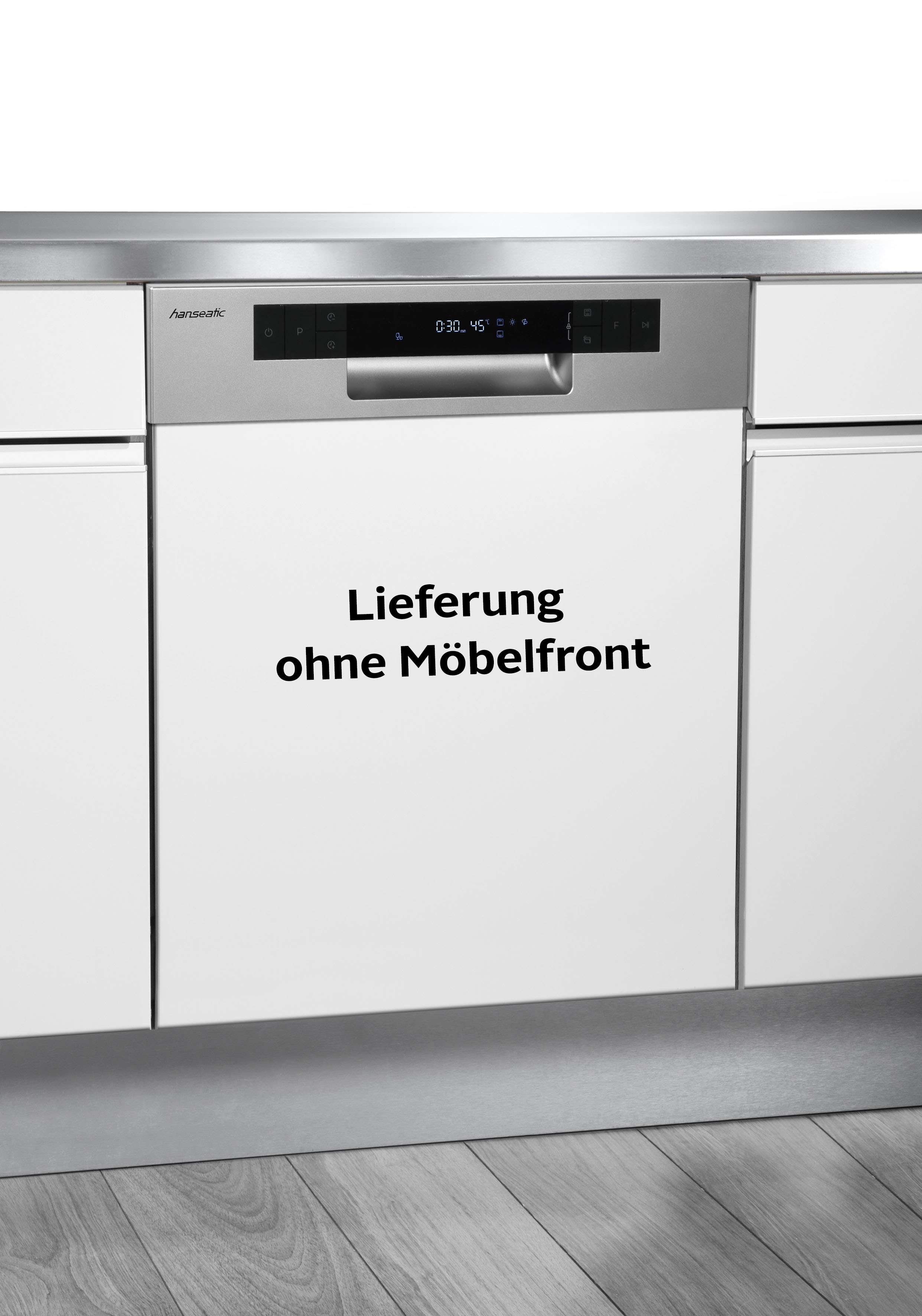 Hanseatic teilintegrierbarer Geschirrspüler »HGTI6082C147735TS« 14 Maßgedecke in silberfarben