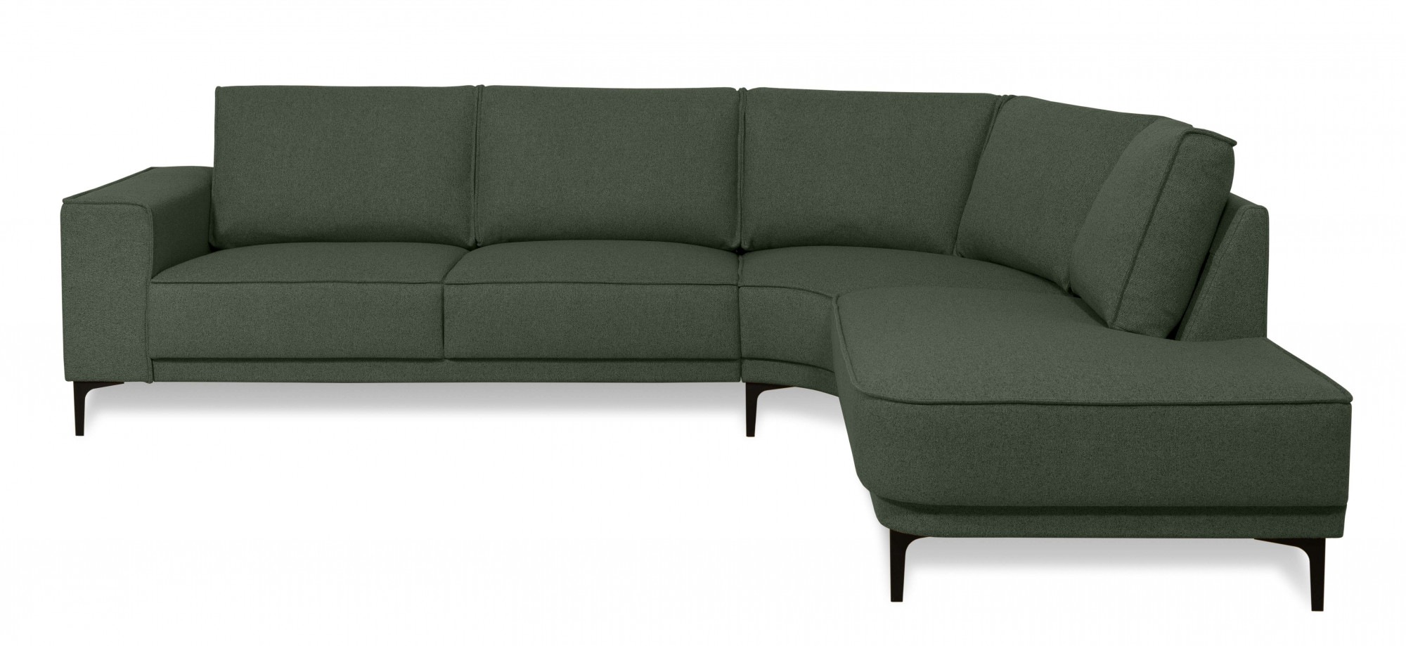 Places of Style Ecksofa »Casina«, mit abgerundeter Ottomane, in einem weichen Chenille-Stoff