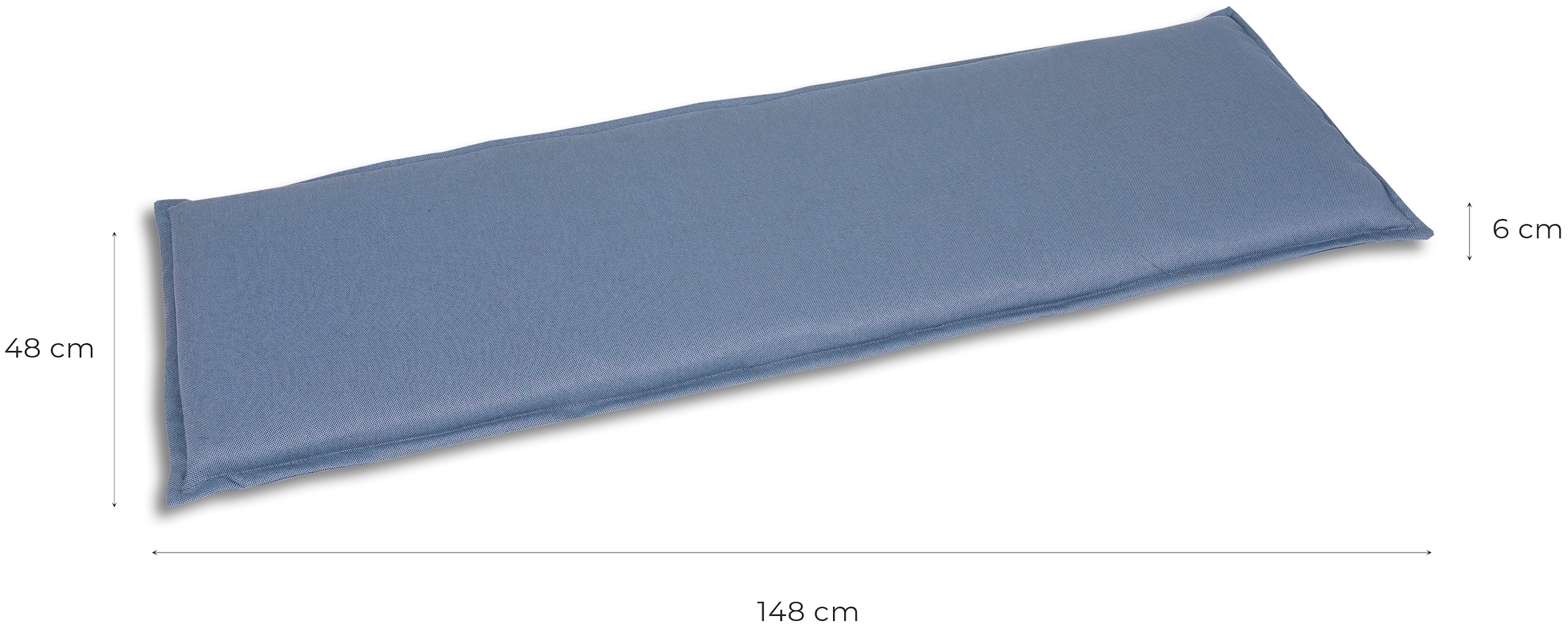 GO-DE Bankauflage »3-Sitzer« Maße ca.: 48 cm x 148 cm x 6 cm