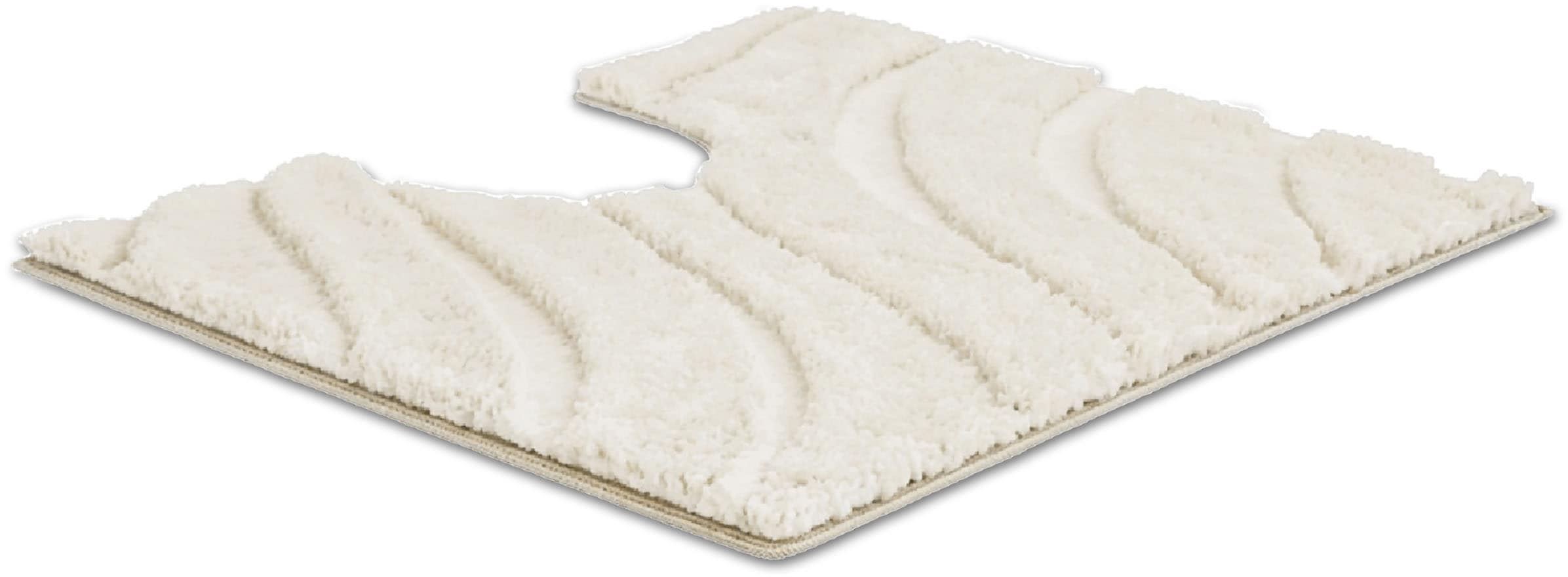 OTTO home Badematte »Levii, Badvorleger, Badezimmer Teppich, sehr weich«, rutschhemmend beschichtet, schnell trocknend-fußbodenheizungsgeeignet, Hoch-Tief-Effekt, weiche Haptik, Made in Europe