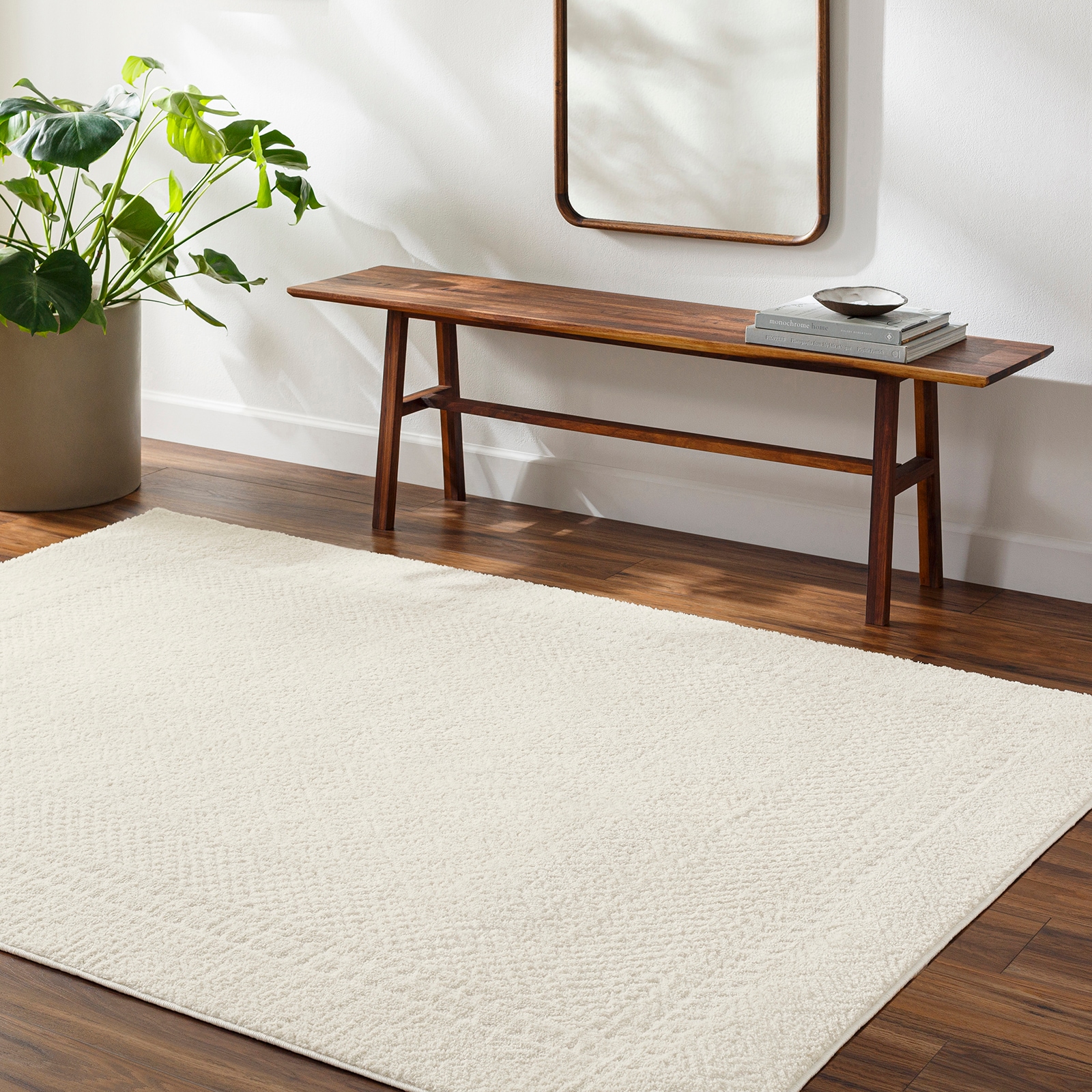 Livabliss Teppich »MONACO« rechteckig 14 mm Höhe Skandinavischer Teppich, Kurzflor Boho-Wohnzimmerteppich