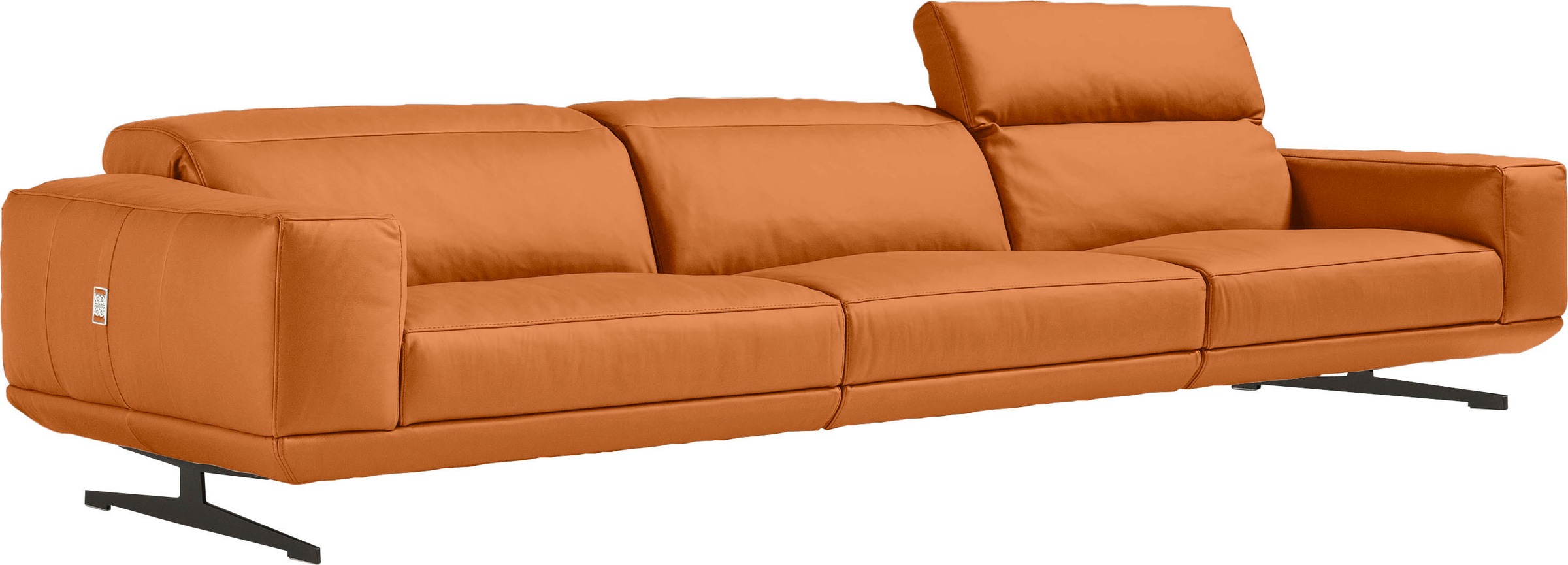 Egoitaliano 3-Sitzer »Gloria, super bequem, hochwertige Verarbeitung, edles Design, Megasofa«, beidseitig verstellbare Rückenelemente, mit Designmetallfüßen