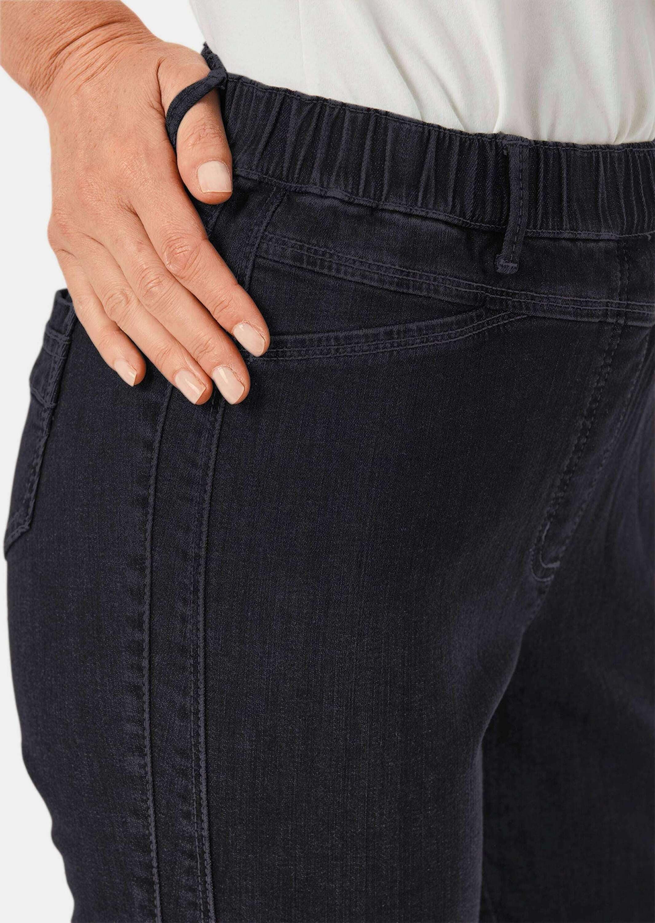 GOLDNER Regular-fit-Jeans »Schlupfjeans Louisa Super elastische Jeans Louisa mit figurstreckenden Nähten«