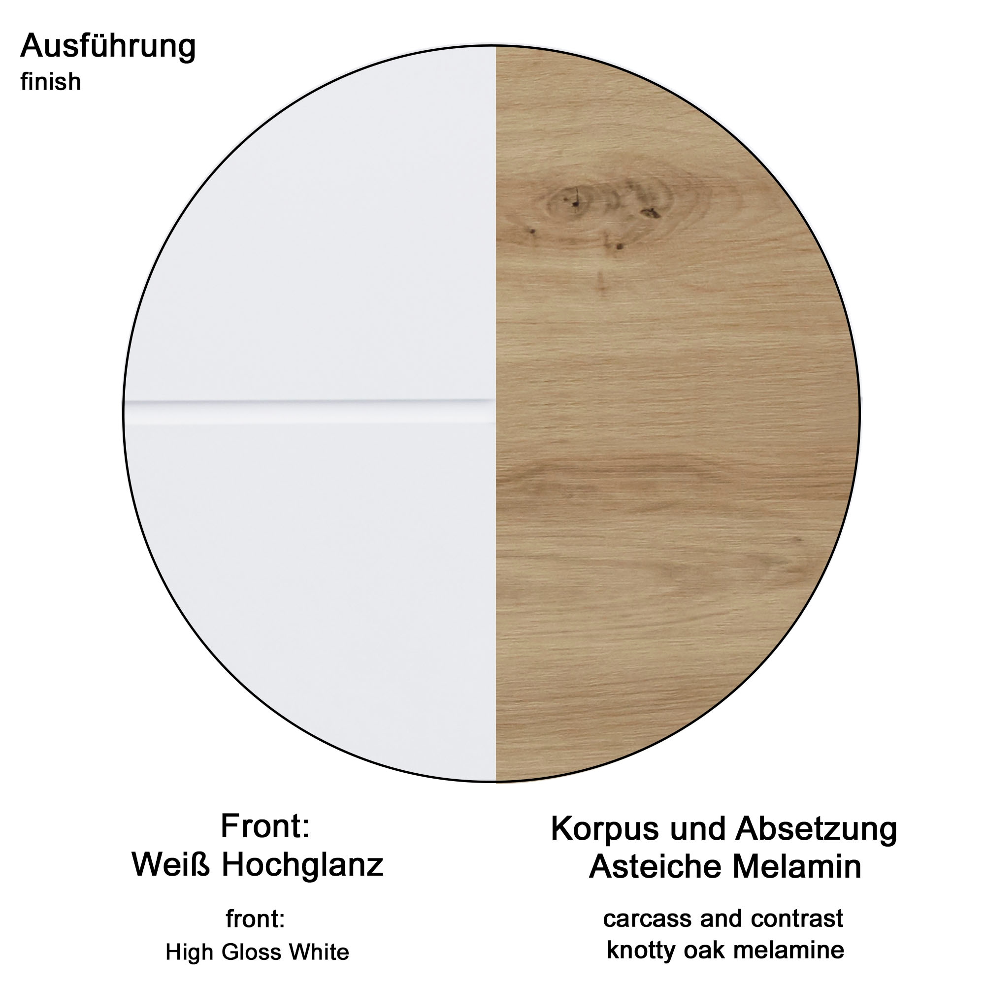 INOSIGN Hochschrank »Avena«, Badezimmerhochschrank mit offenem Fach, 2 Türen und 2 Einlegeböden