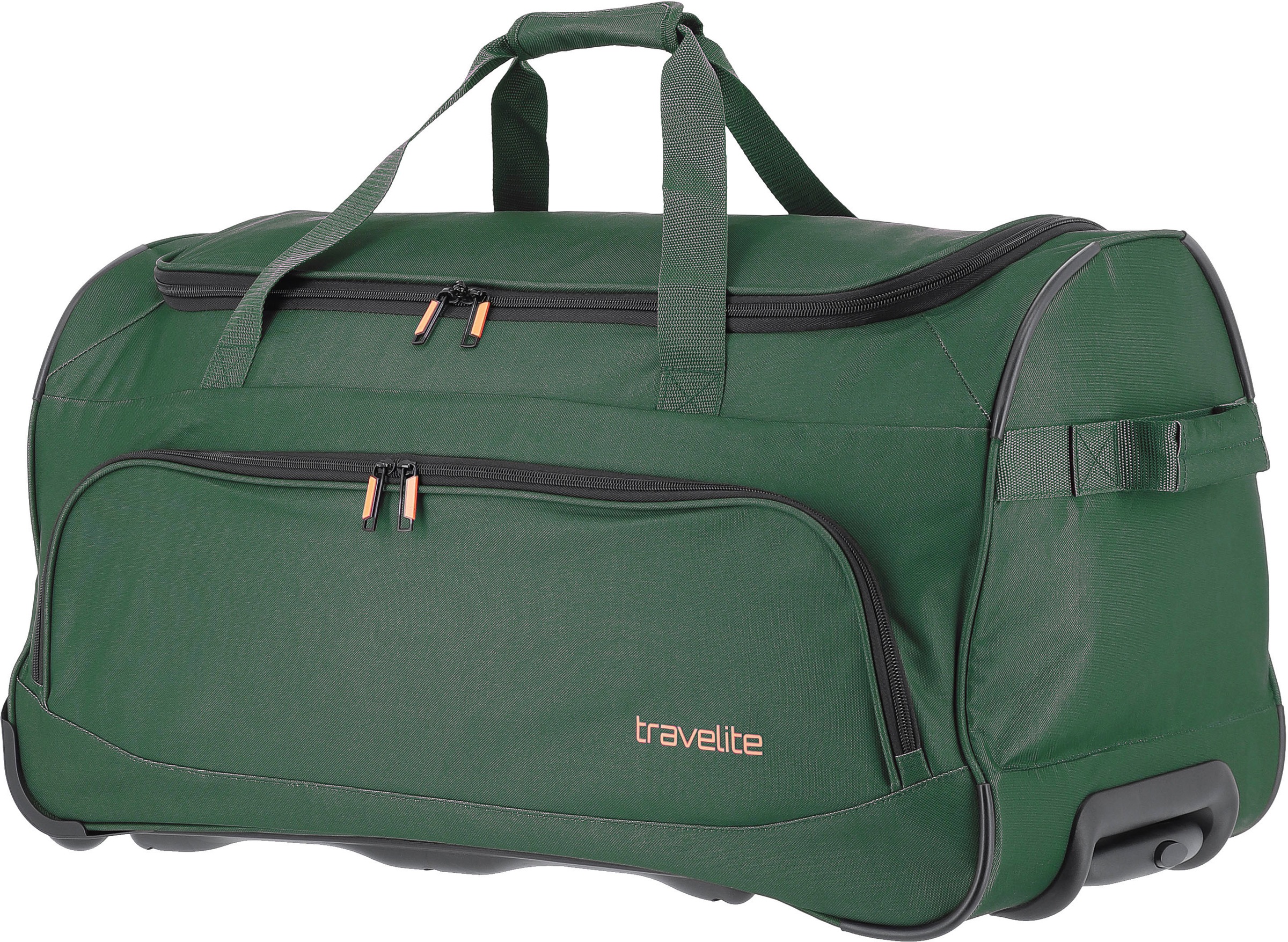 travelite Reisetasche »BASICS Fresh, 71 cm, dunkelgrün«, Duffle Bag Reisegepäck Sporttasche Reisebag mit Trolleyfunktion