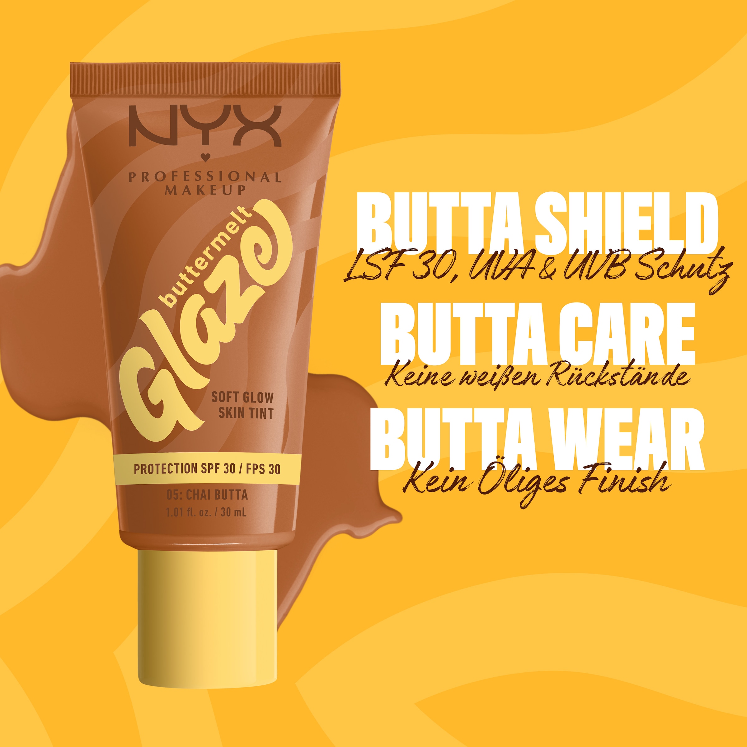NYX Foundation »NYX Professional Makeup Buttermelt Glaze Foundation LSF 30«
