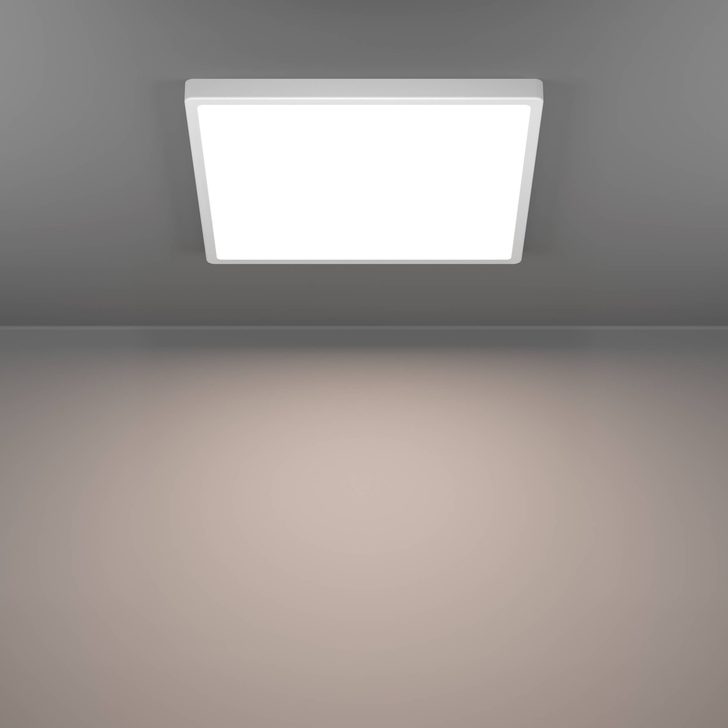 EGLO Aufbauleuchte »Fueva 6 Deckenleuchte, Aufbaulampe, Deckenbeleuchtung, Kunststoff« LED-Modul 1 Stk. Kaltweiß | Neutralweiß | Warmweiß Aufbauleuchte - L39 x B39 x H2,5 cm - weiß - 17,5W inkl.