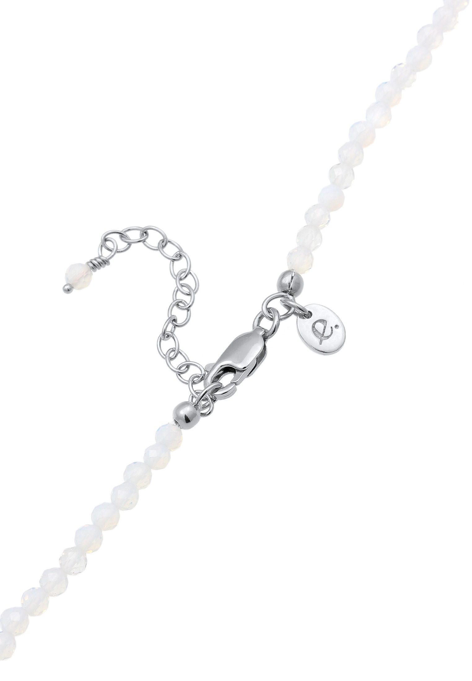 Elli Premium Silberkette »Halskette Mondstein Regenbogen Perlen 925 Sterling Silber«