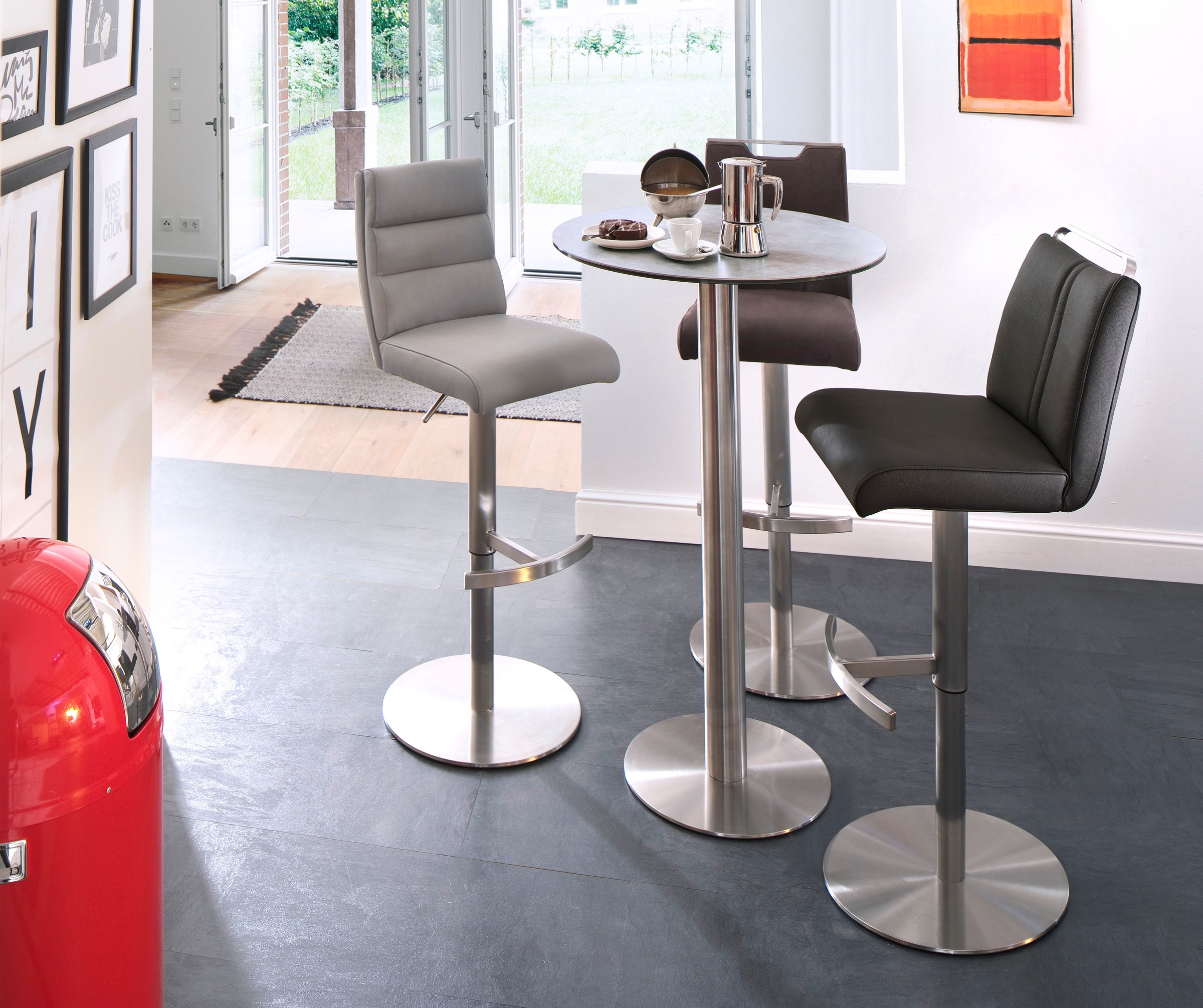 MCA furniture Bistrostuhl »GIULIA Barstuhl Tresenstuhl Tresenhocker«, Barhocker,Bistrohocker,Barstuhl,drehbar,Sitzhöhe 53-78cm,mit Lehne