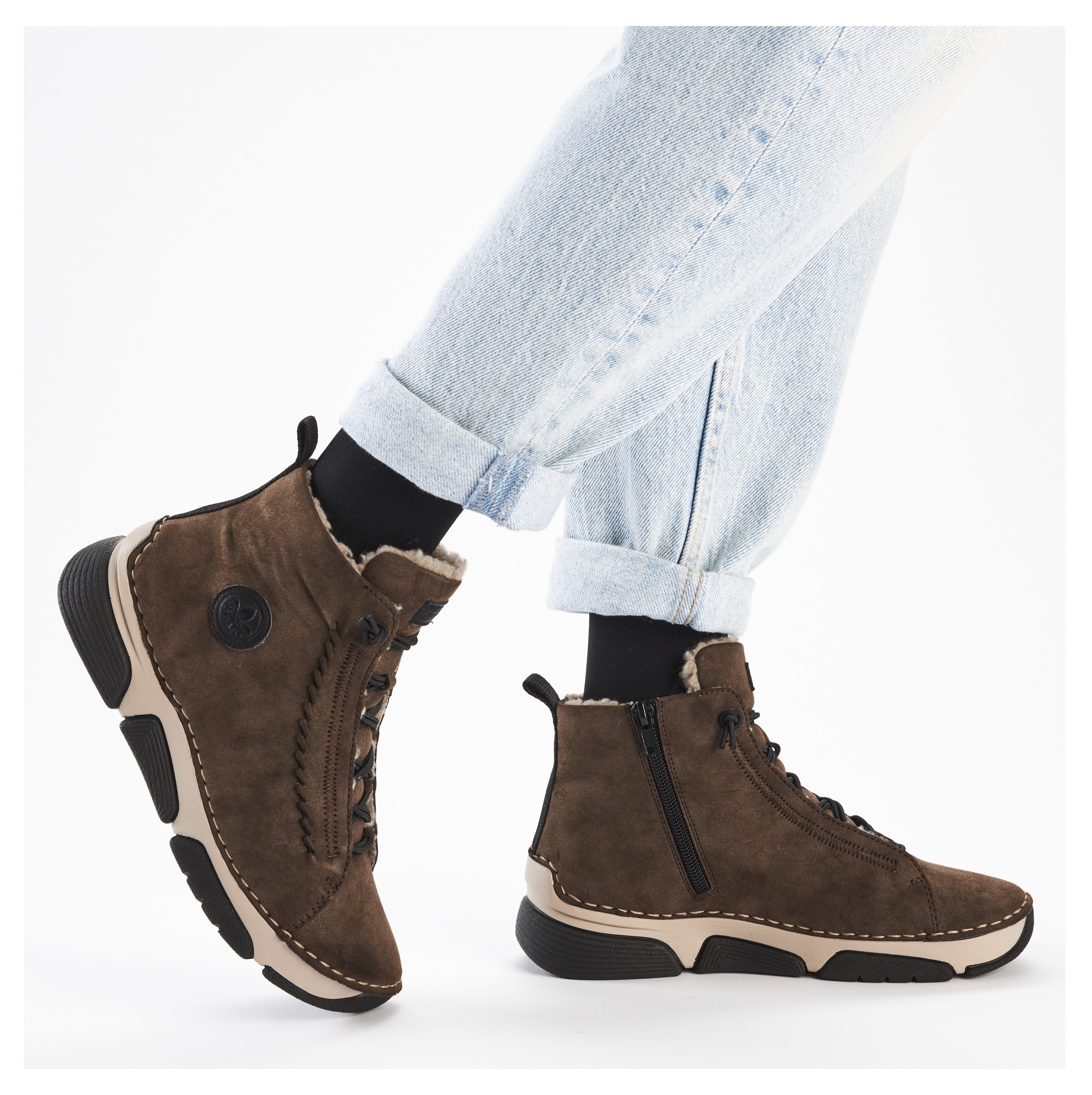 Rieker Winterboots  , Winterstiefelette, Outdoorboots, Warmfutter, mit Innenreißverschluss