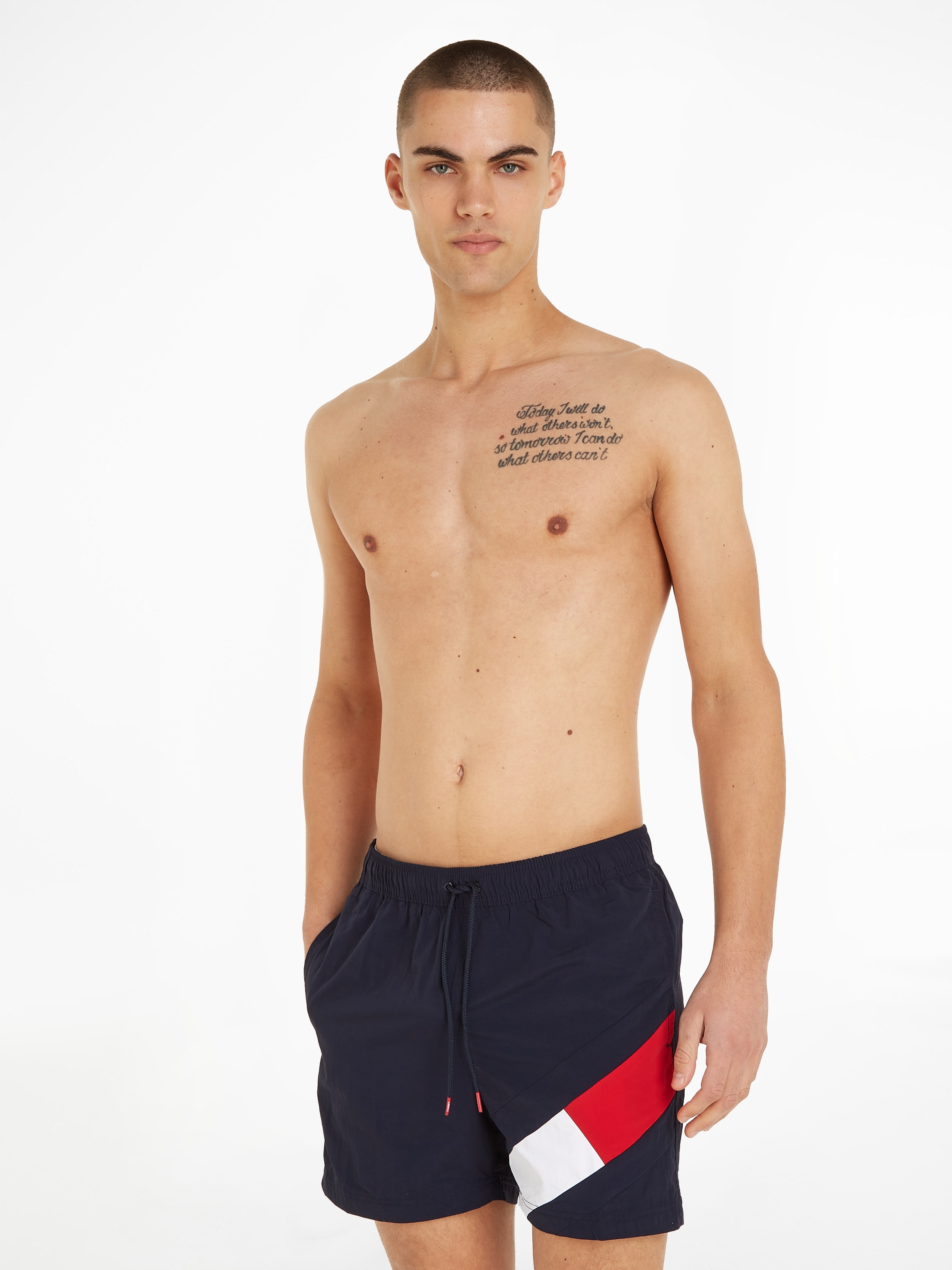 Tommy Hilfiger Swimwear Badeshorts »SF MEDIUM DRAWSTRING«, mit Tommy Hilfiger Markenlabel