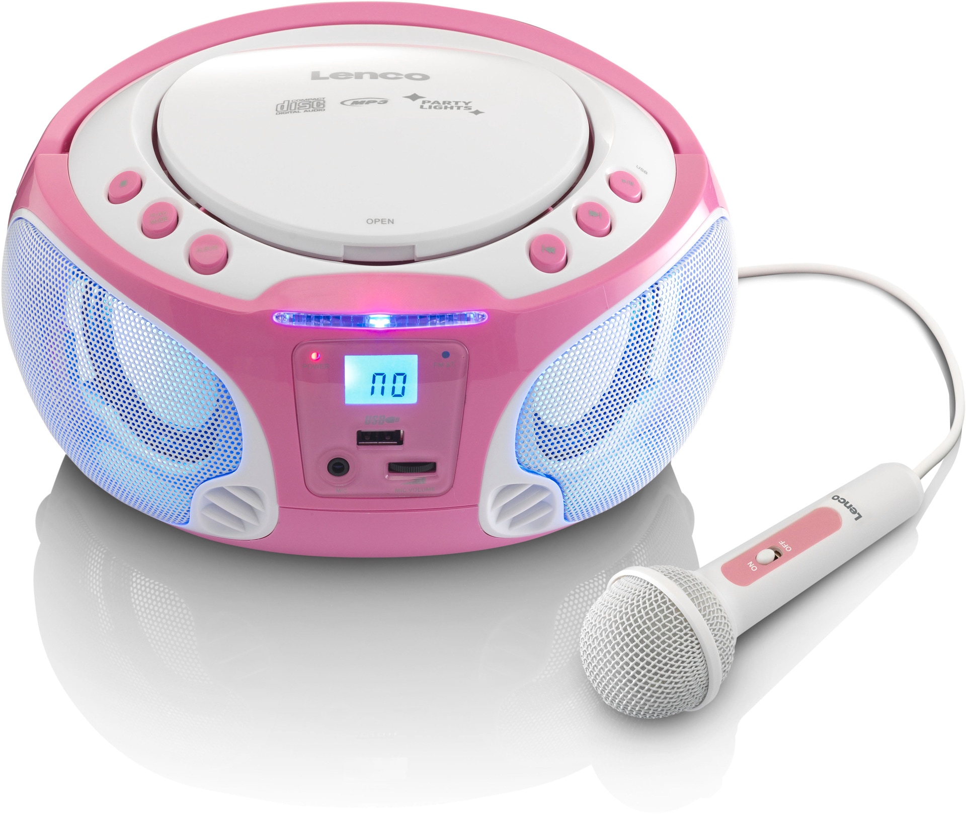 Lenco Boombox »SCD-650BU CD-Radio m. MP3, USB, Lichteffekt, Mikro« online  bestellen