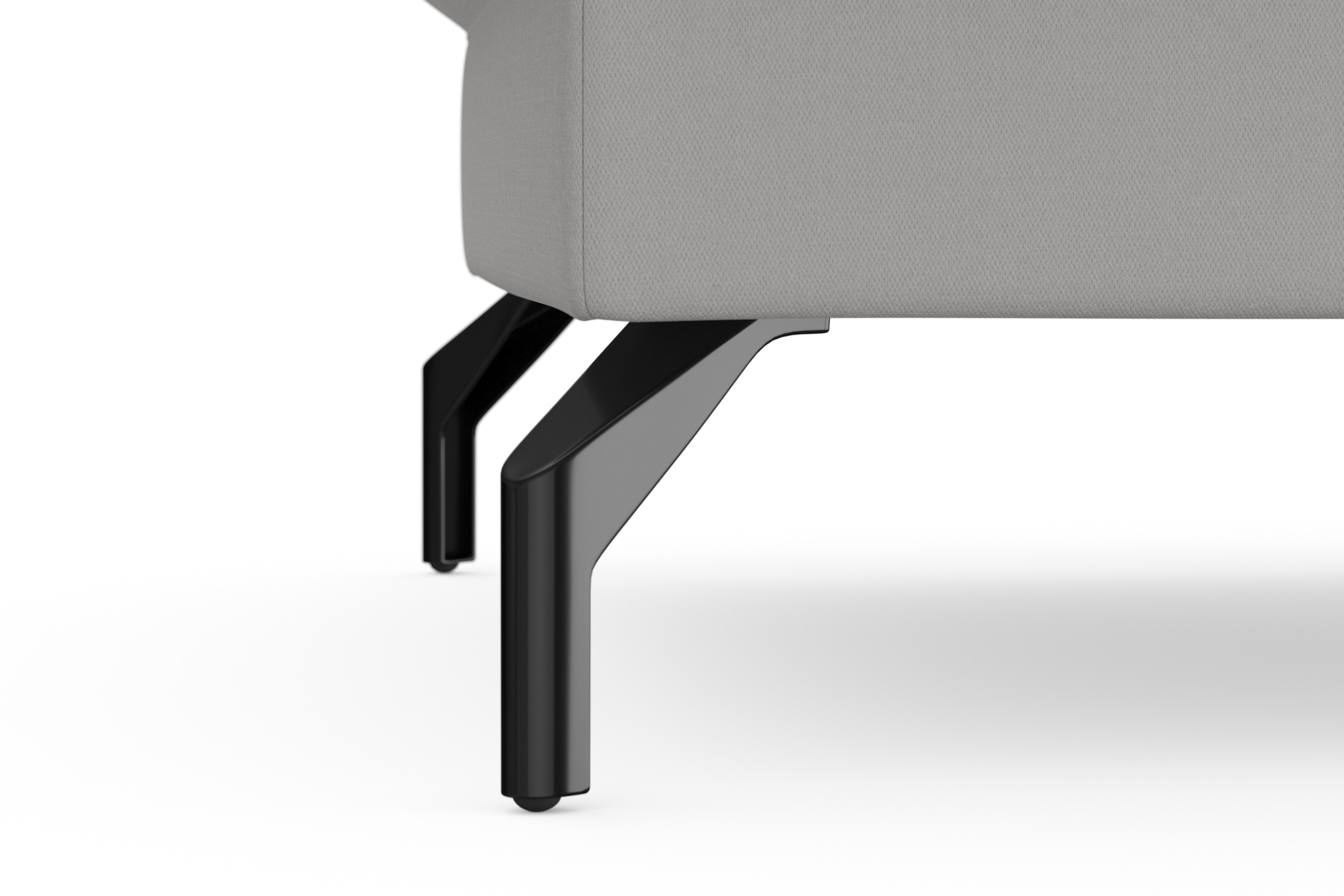 sit&more Hocker »Fashion«, inklusive Federkern, mit hochwertigen, schwarzen Metallfüßen