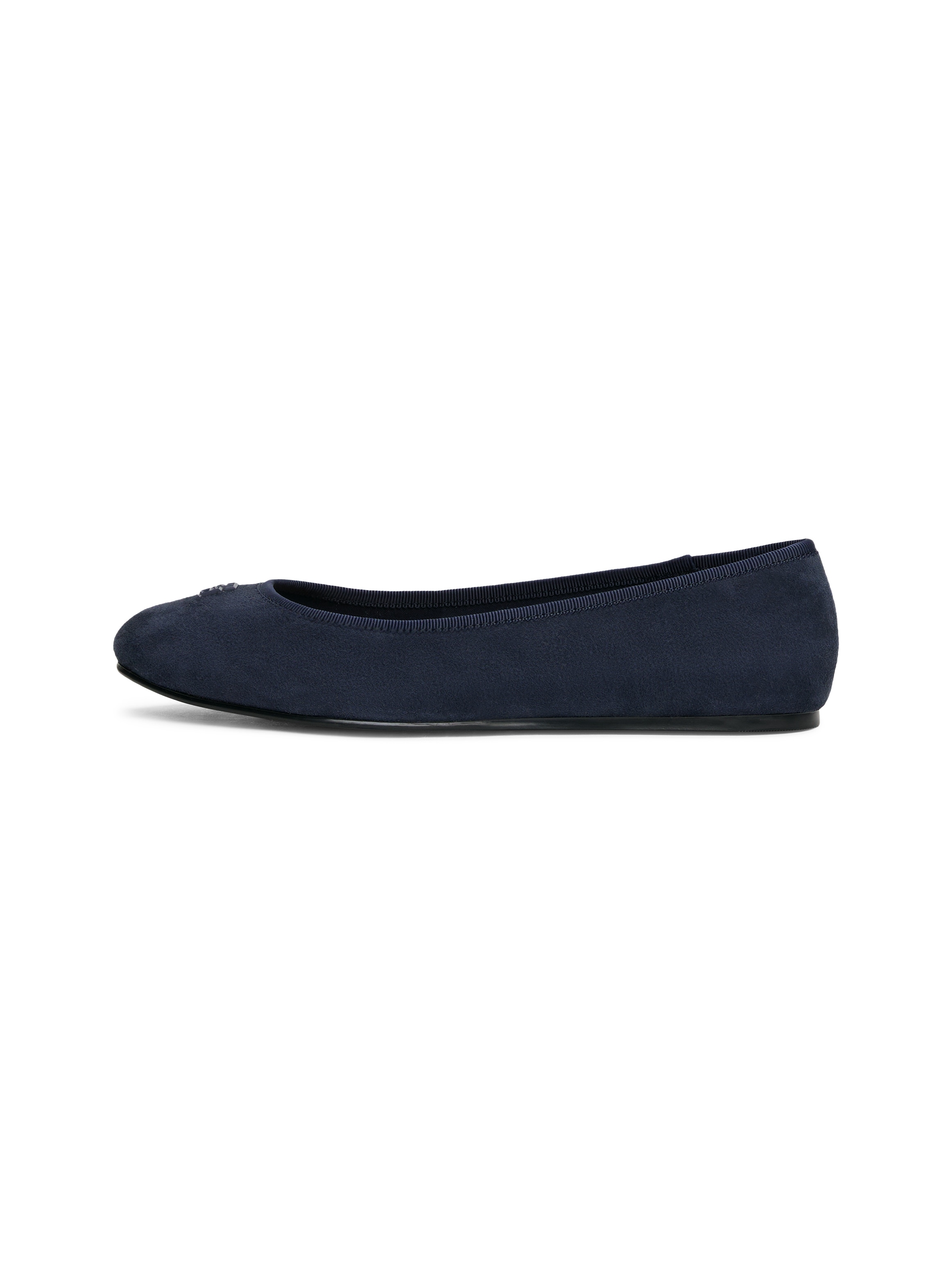 Tommy Hilfiger Ballerina »TH HARDWARE SUEDE BALLERINA«  , Flats, Businessschuh, Bequemschuh, Schlupfschuh mit TH-Logo