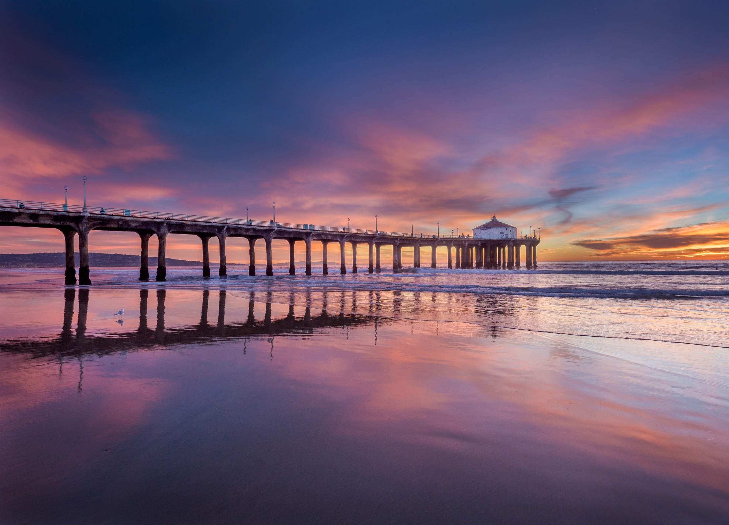 Papermoon Fototapete »Pier at Sunset«