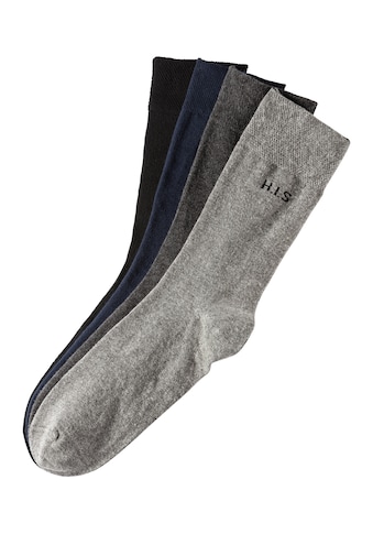 Socken, (4 Paar), mit druckfreiem Bündchen