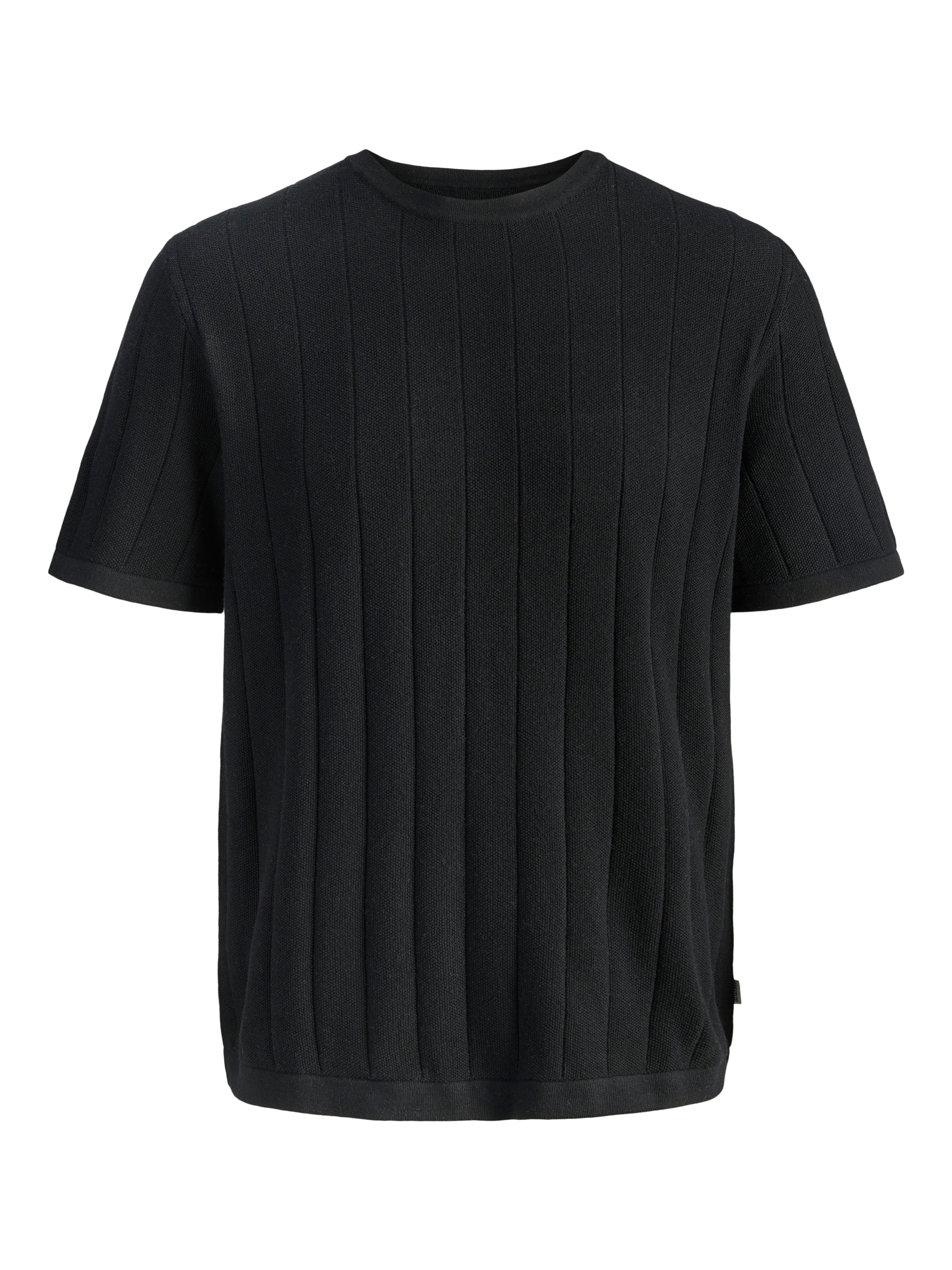 Jack & Jones Kurzarmpullover »JJEBRADLEY KNIT TEE SS LN« Baumwolle, mit vertikaler Rippstruktur