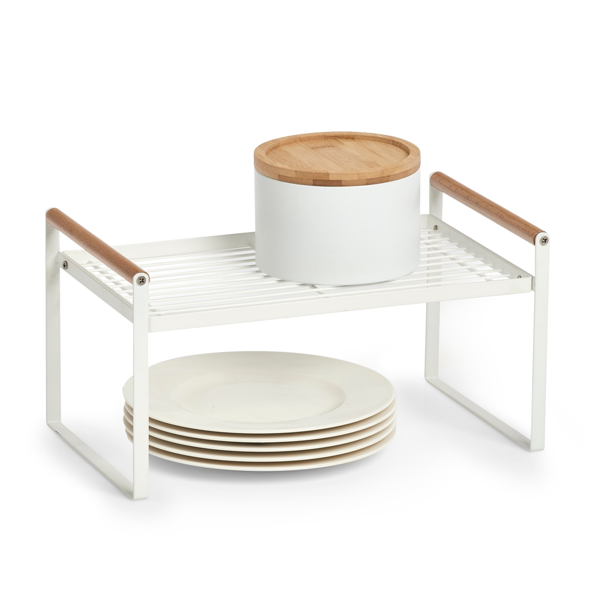 Zeller Present Ablageregal, Metall/Buchenholz, Scandi-Look