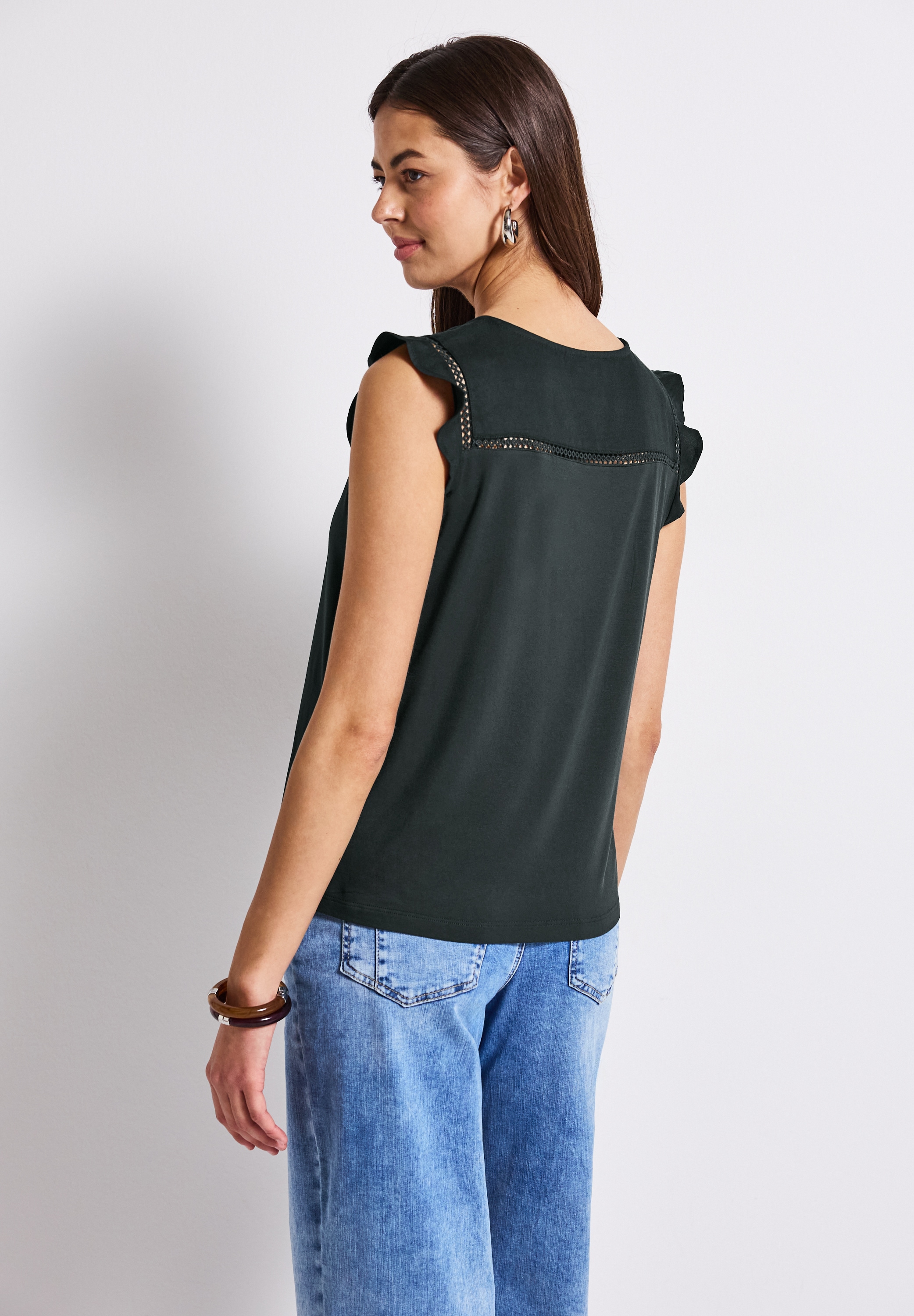 STREET ONE Shirttop mit Häkeldetails