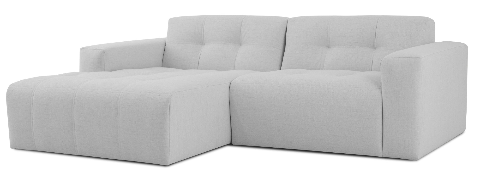 OTTO home Ecksofa »Tapley« Breite 221 cm,Boucle, Struktur fein, mit Knopfsteppung, bodentief