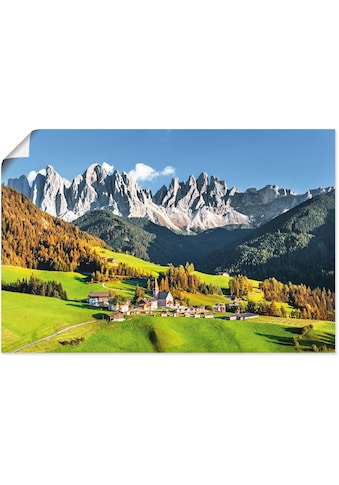 Artland Wandbild »Alpen Berge Santa Maddalena«, Berge & Alpenbilder, (1 St.), in... kaufen