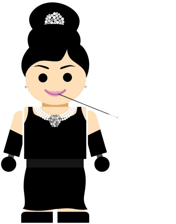 Wall-Art Wandtattoo »Spielfigur Audrey Hepburn«