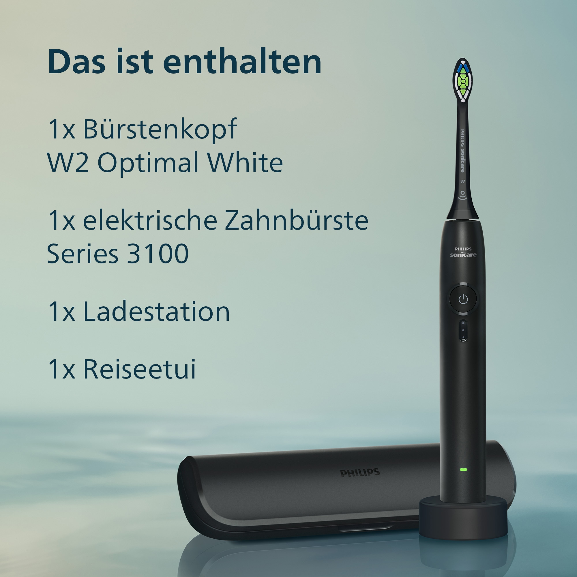 Philips Sonicare Elektrische Zahnbürste »Series 3100« mit Drucksensor, 3 Intensitätsstufen, inkl. Reiseetui und Ladegerät