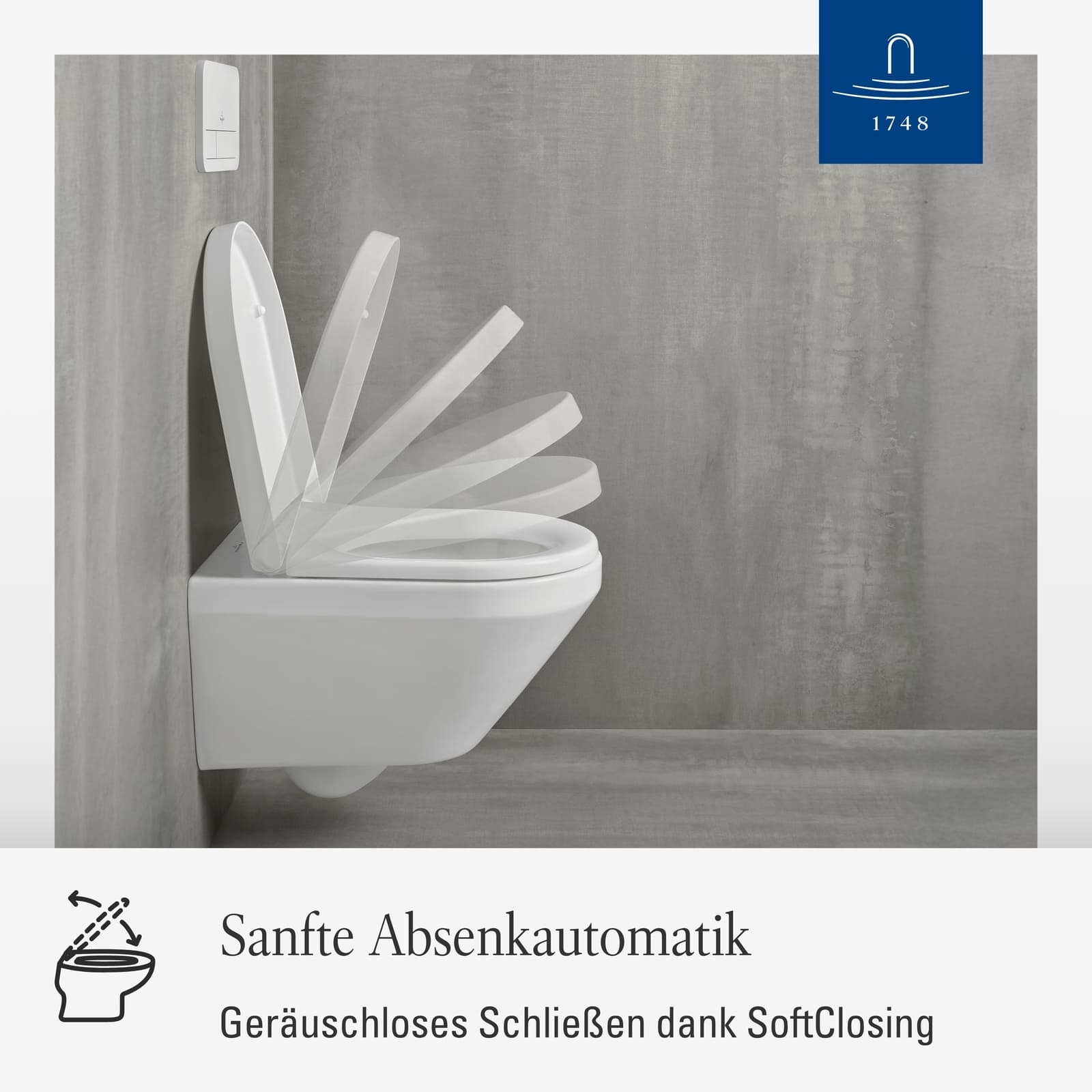 Villeroy & Boch WC-Sitz »WC-Sitz Architectura 445 x 374 x 59 mm weiß« 1 Stk. tlg. SoftClose, QuickRelease