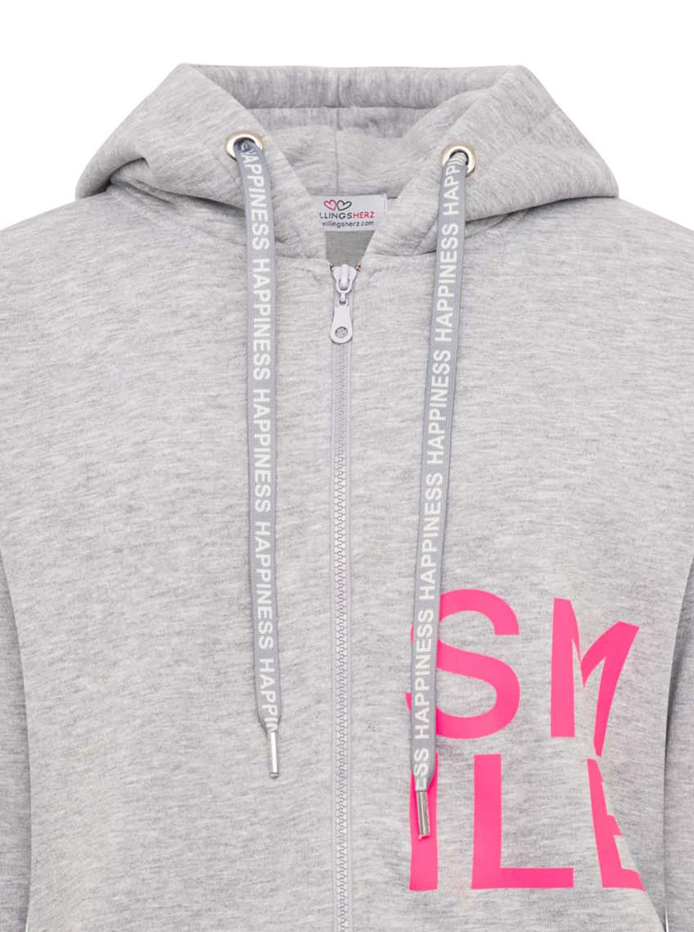 Zwillingsherz Kapuzensweatjacke »"Alissa"« mit SMILE, gesticktem Herz am Arm und Reißverschluss