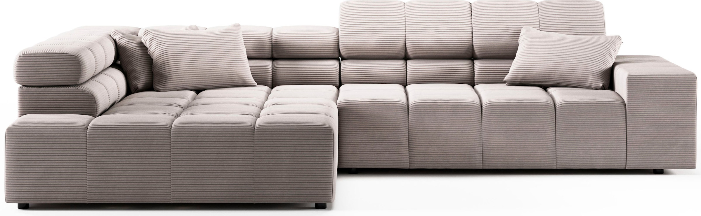 Home affaire Ecksofa »Ancona incl. Kopfteilverstellung, OTTOs Choice, Breite 319cm, L-Form« wahlweise motorische Sitztiefenverstellung, auch in Cord + Easy Care