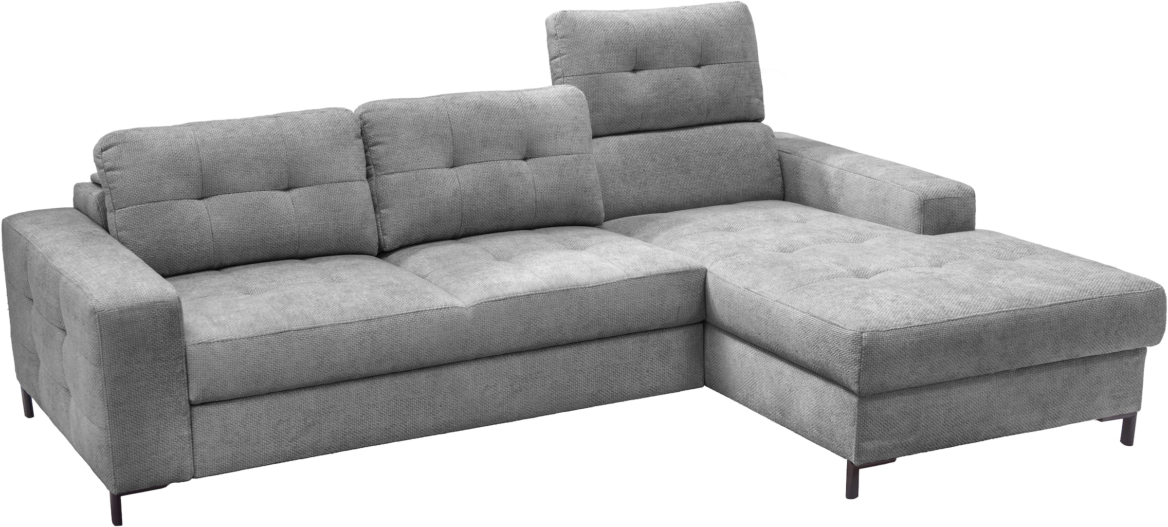 exxpo - sofa fashion Ecksofa »Bonito, mit Rücken- und Sitztiefenverstellung, inkl. Bett & Bettkasten«, Sitztiefenverstellung,Höhenverstellung